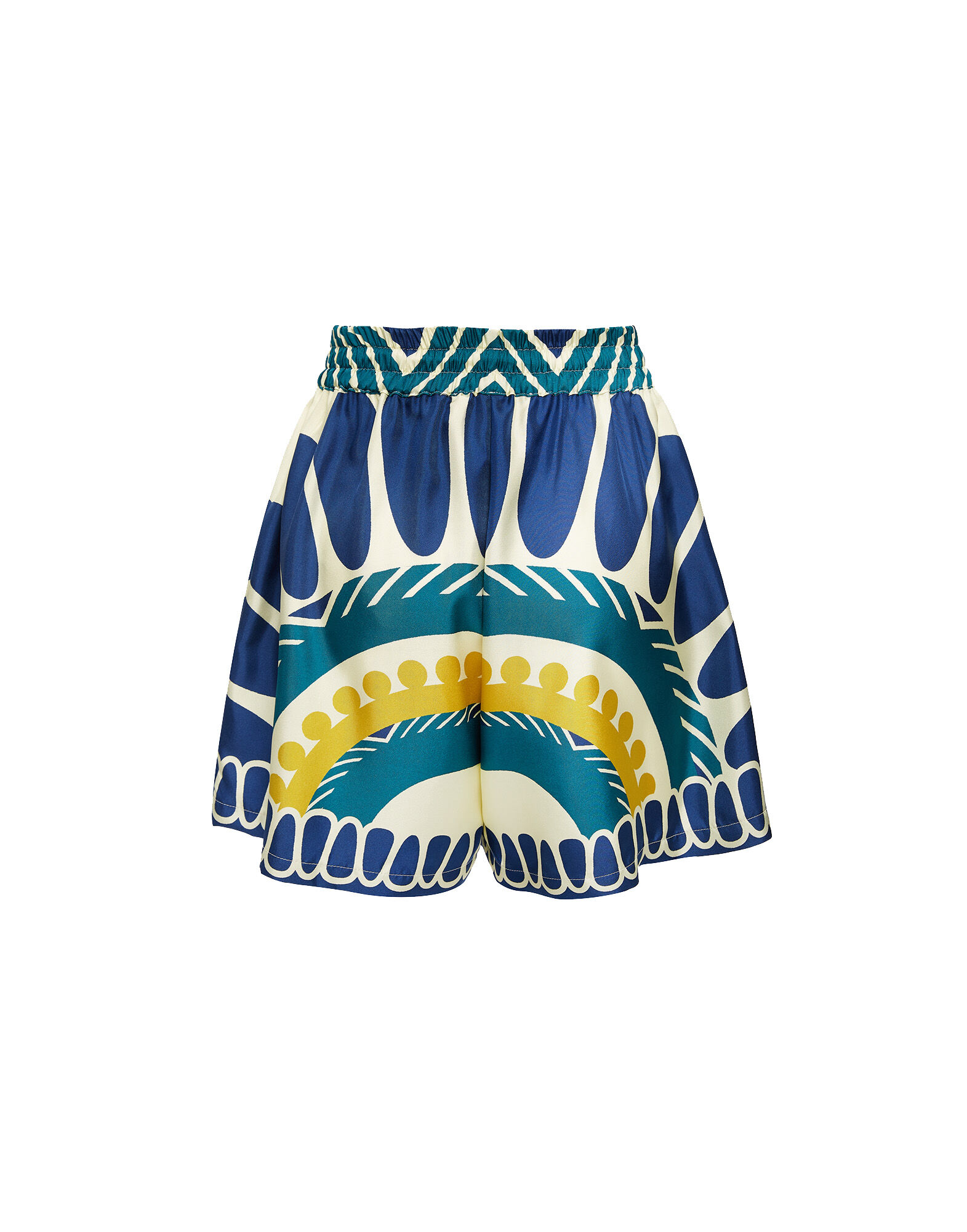 La DoubleJ Pull-Up Shorts White Solar Plac&eacute;e TRO0060SIL006SOL0003