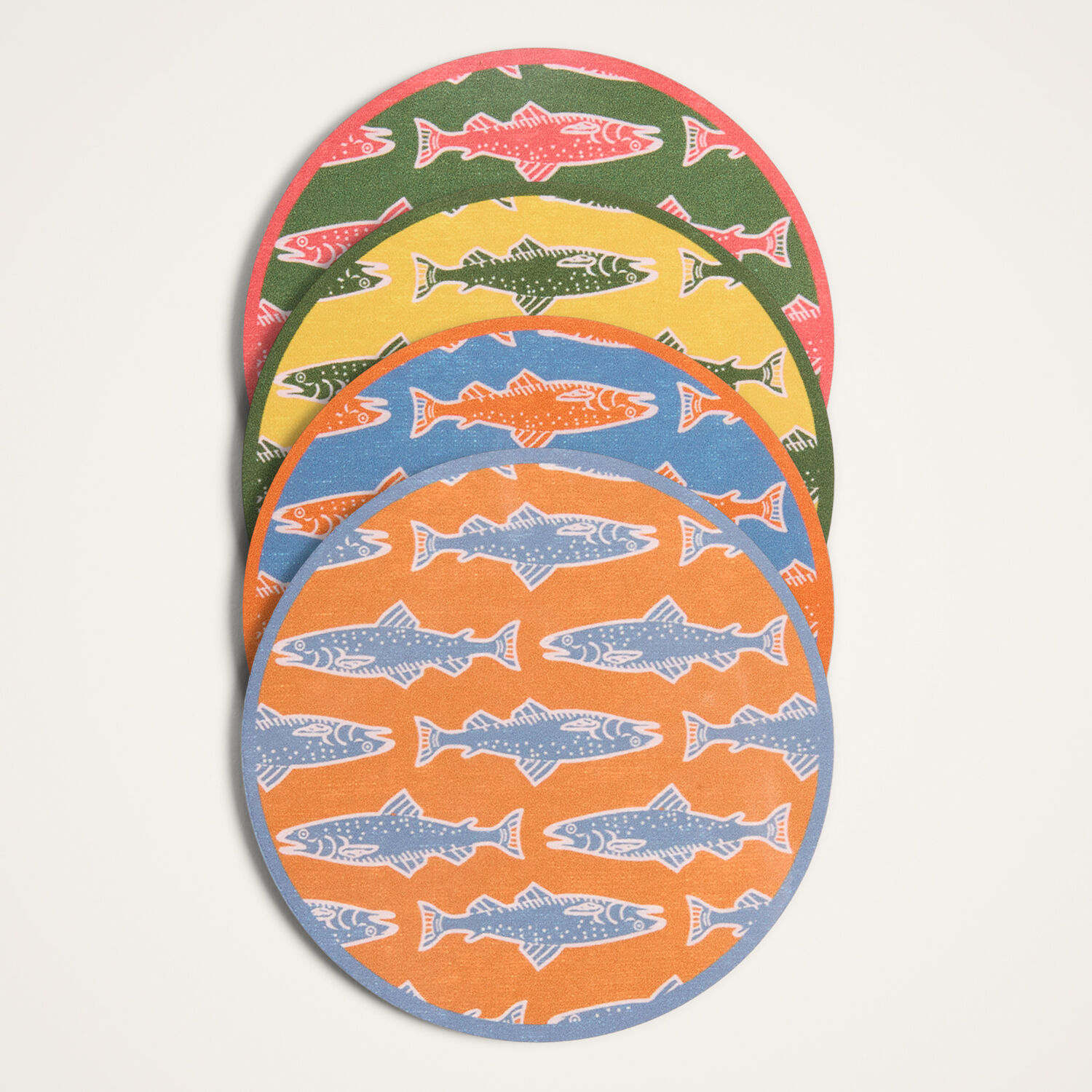 La Doublej Disk Coasters Set Of 4 In Multi