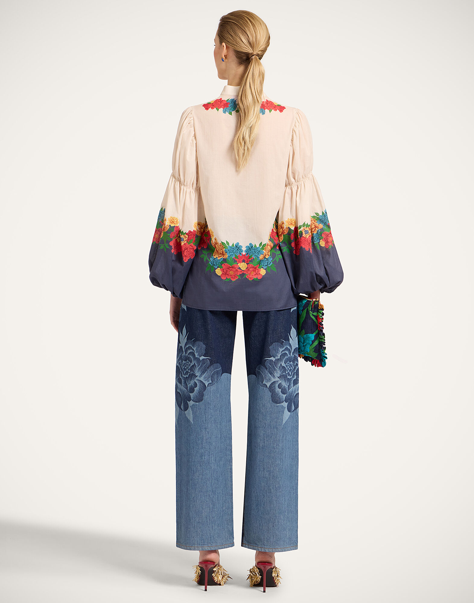 La DoubleJ The Straight Leg Jean Queen Peony Plac&eacute;e Indigo TRO0201DEN015QPE02BU15