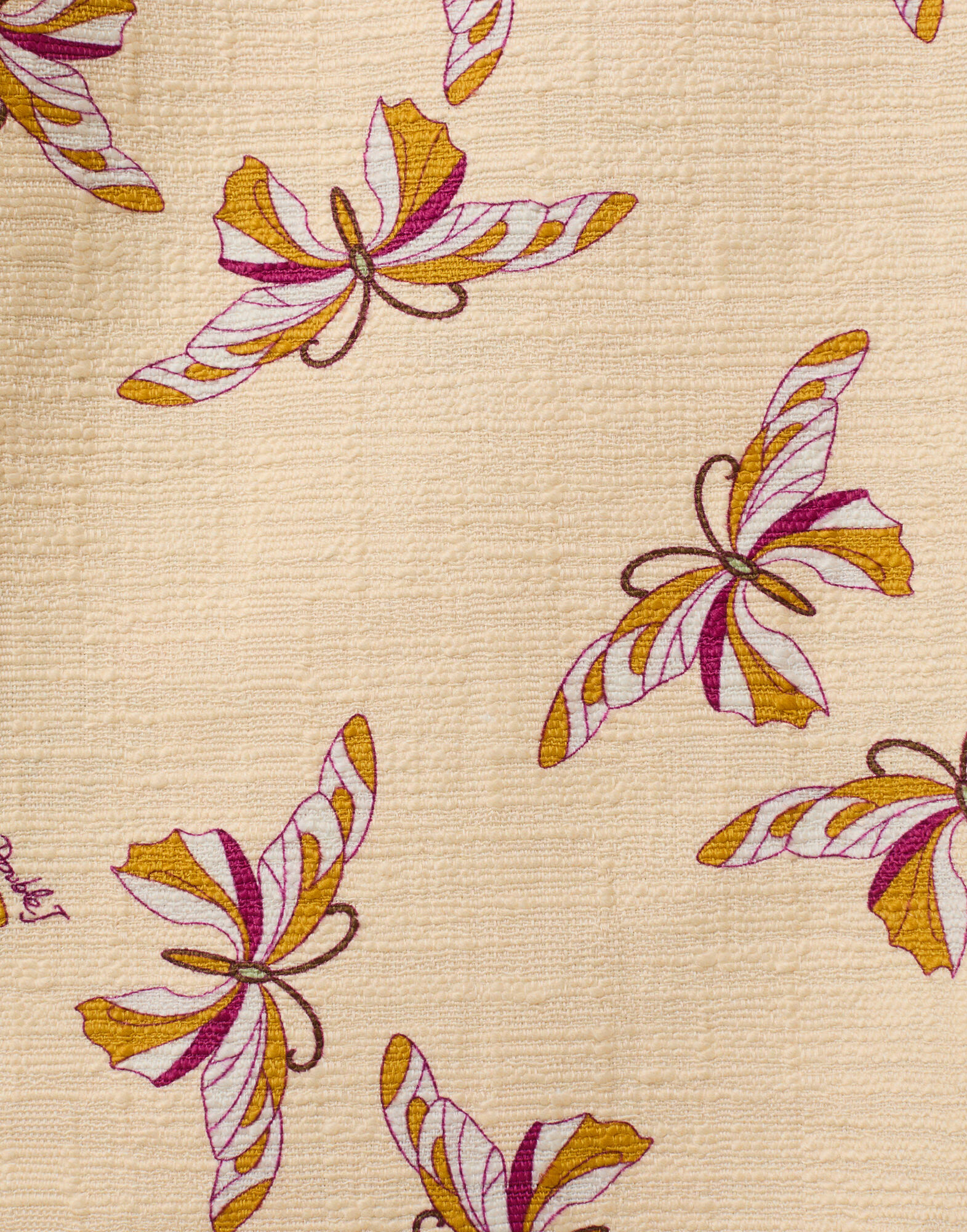 La DoubleJ Mini Swing Dress Farfalla Buttercream DRE0658COT005FAR08WH09