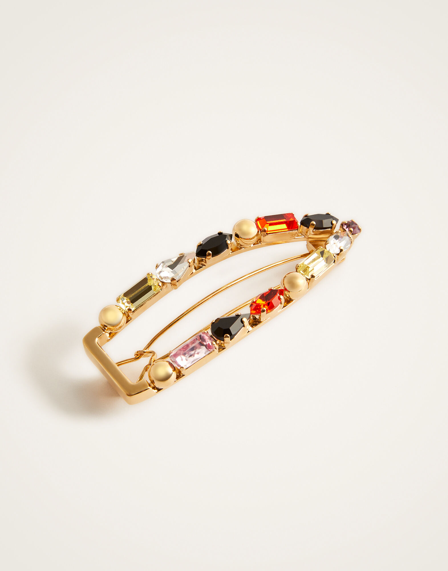 La DoubleJ Crystals Hair Clip Solid Lilac CLI0003BRA005SOLIDPU02