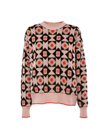 La DoubleJ Crew Boy Sweater Rosa Antico Mix PUL0061KNI036VAR0061