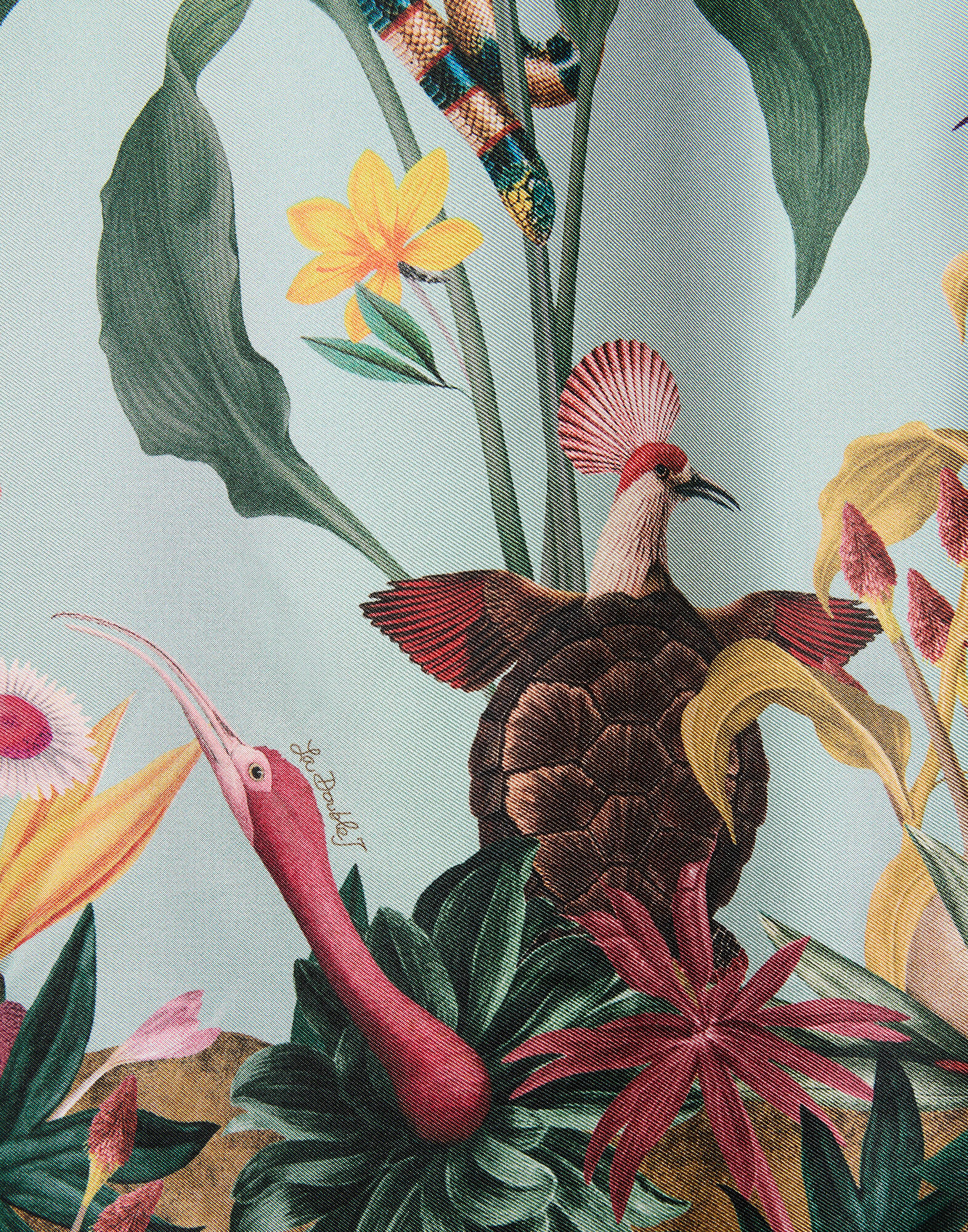 La DoubleJ Pajama Pants Zooflora Plac&eacute;e Light Blue TRO0116SIL001ZOF04BU01