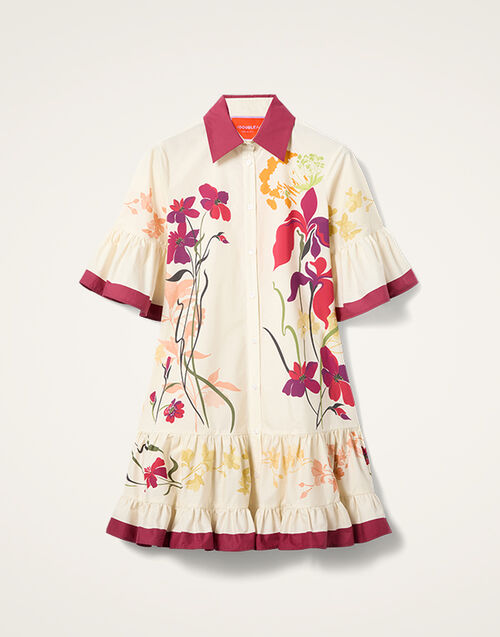 La DoubleJ Choux Dress Corsage Placée Ivory DRE0205COT015CRS01WH04