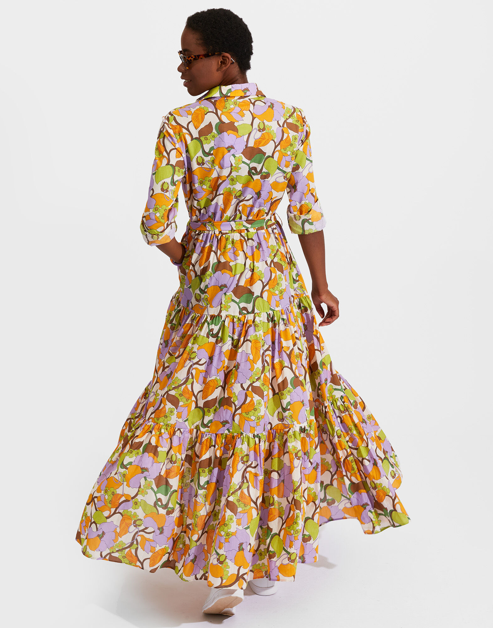 La DoubleJ Bellini Dress Vines Bianco DRE0016COT003VIN0002