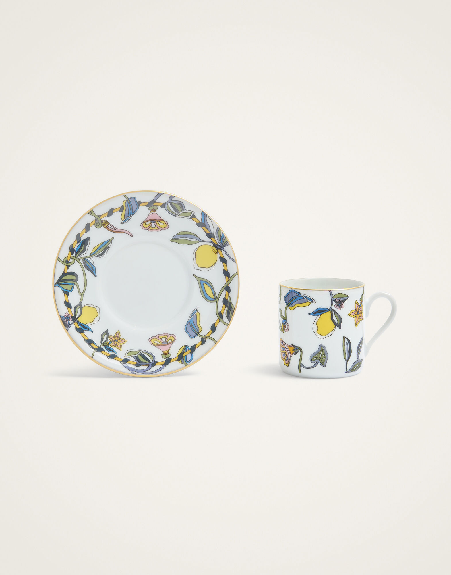 La DoubleJ Impero Espresso Cup Set Of 2 Borboni White CUP0011CER001BRN12WH01