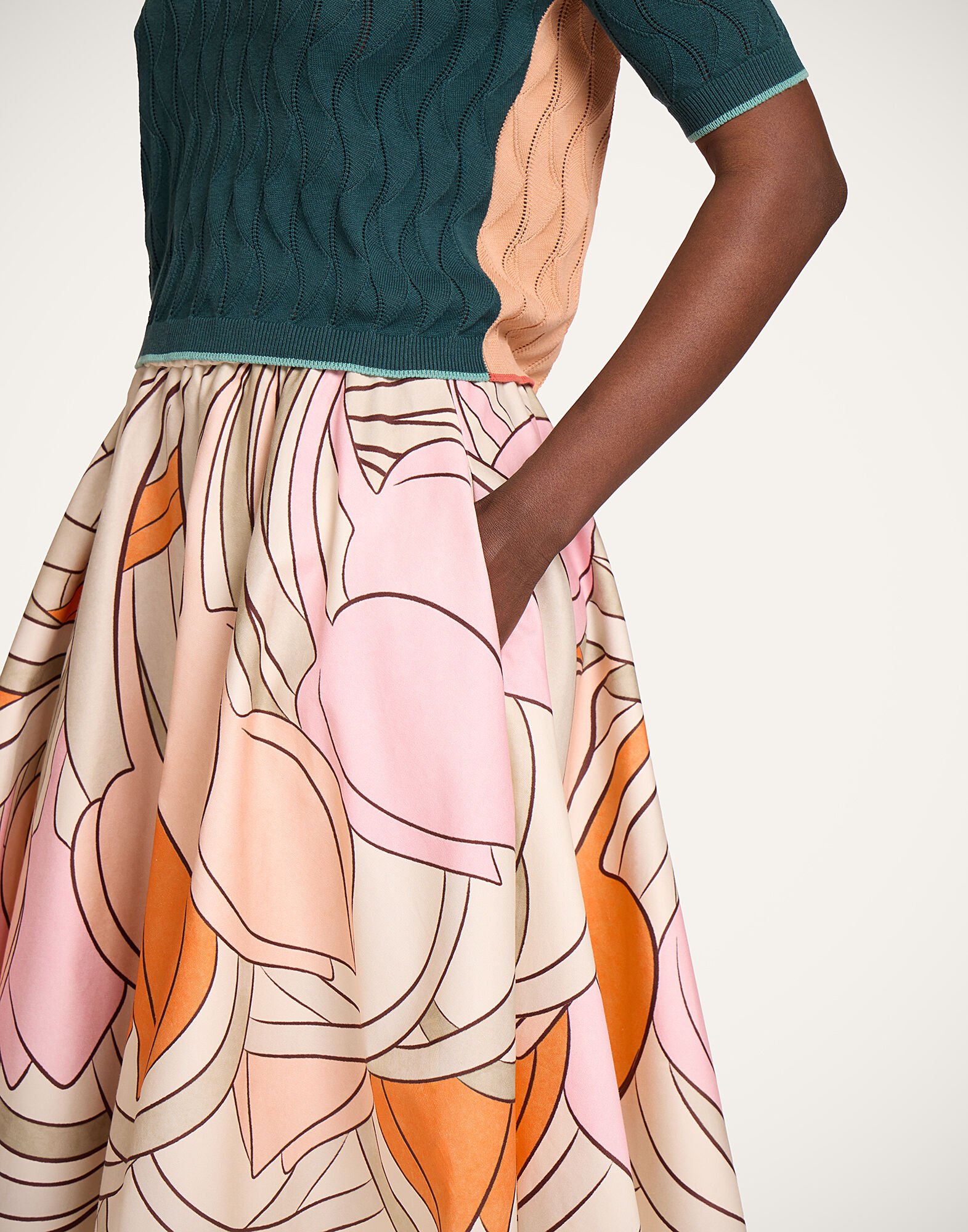 La DoubleJ Ballerina Skirt Tulip Plac&eacute;e Pale Pink SKI0199COT094TUL07PI02