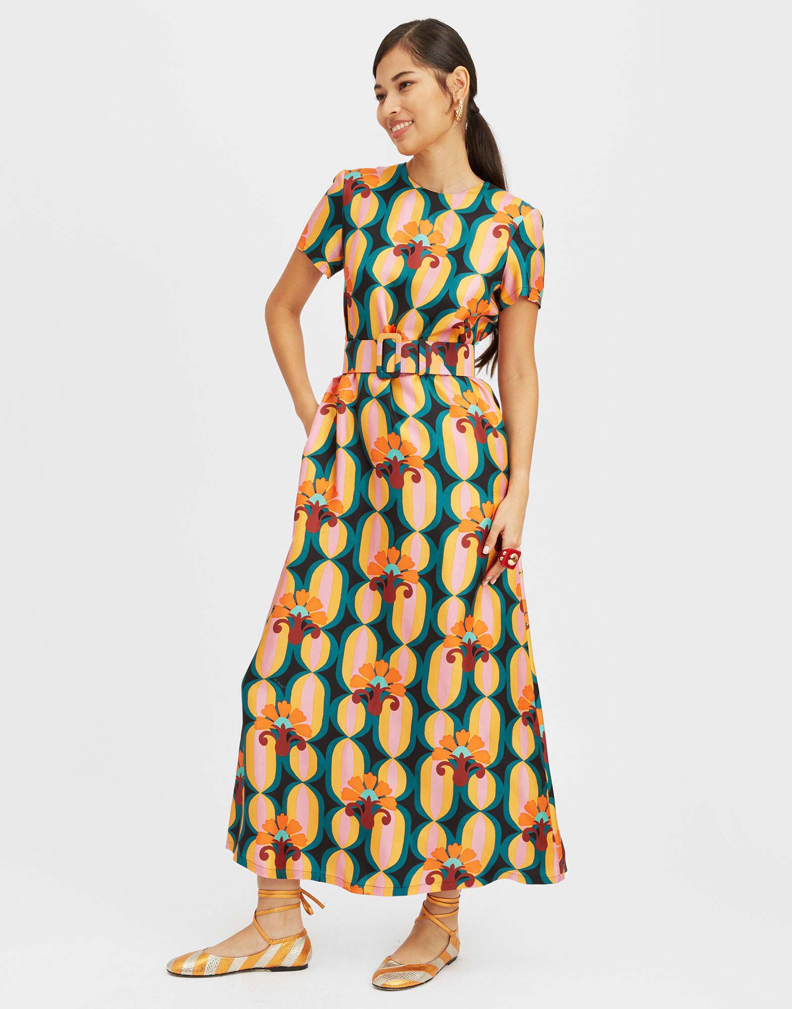 La DoubleJ Swing Dress Arcturus Blue Petrol DRE0001SIL001ARC01BU05