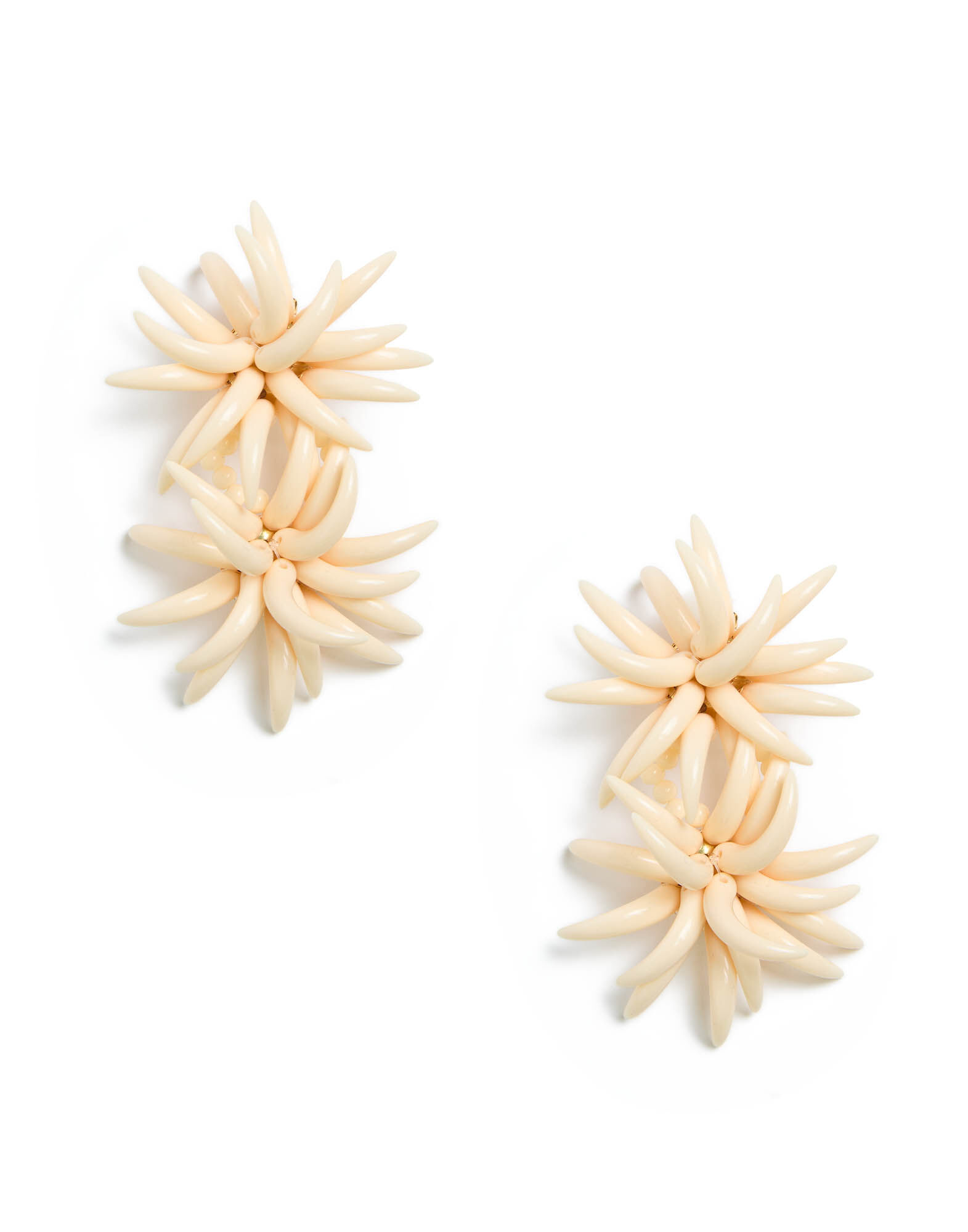 La DoubleJ Primavera Earrings Solid Ivory EAR0043POL008SOLIDWH04