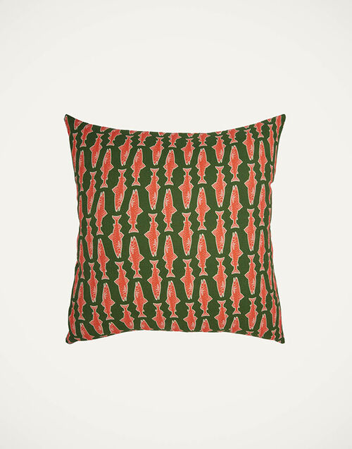 La DoubleJ Cushion (45X45) Como Fish Green CUS0013COT034CMF0002