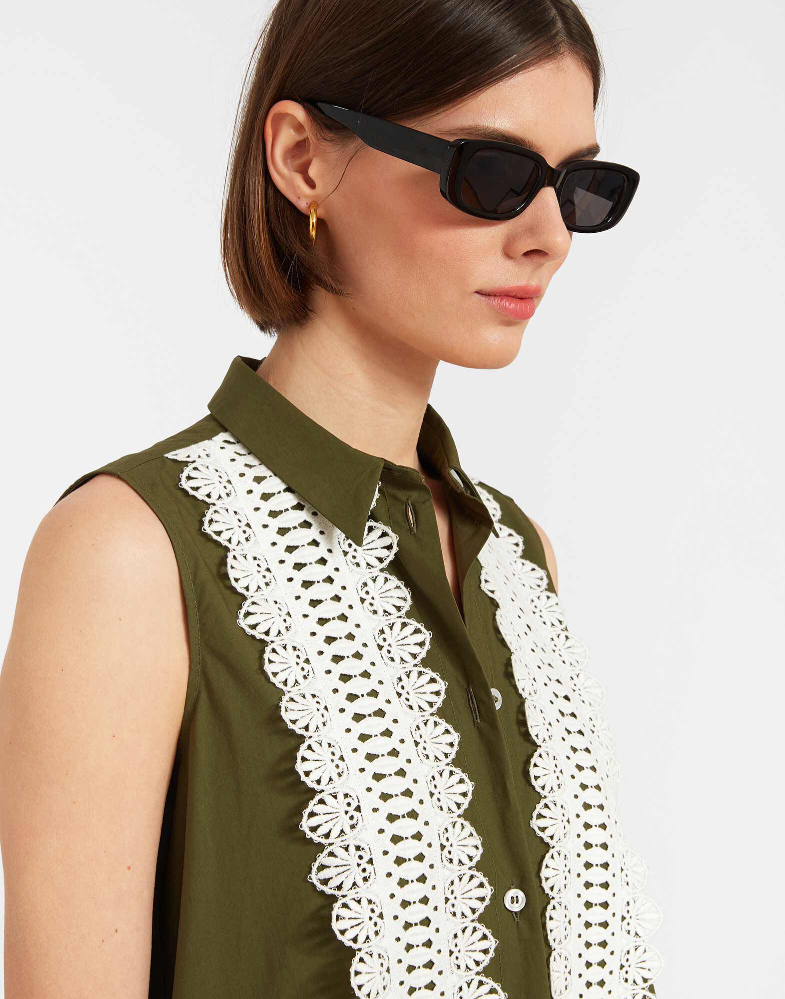 La DoubleJ Tootsie Dress Solid Camouflage DRE0735COT043SOLIDGR08