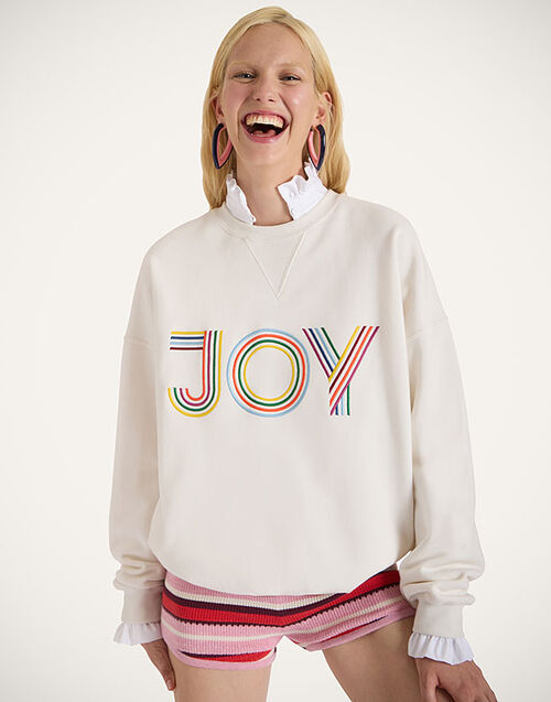 La DoubleJ Joy Sweatshirt Joy Off White SWE0039JER033SOP07WH05