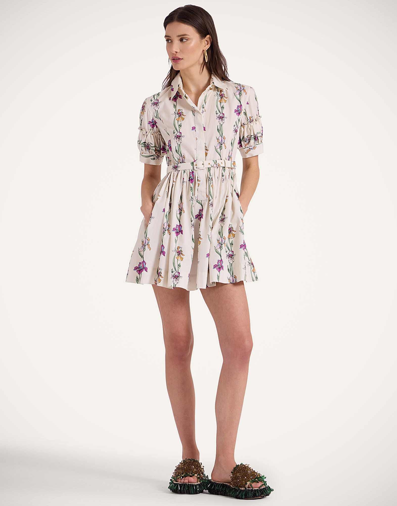 La DoubleJ Mini Libertine Dress Mini Iris Ivory DRE0846COT039IRS02WH04