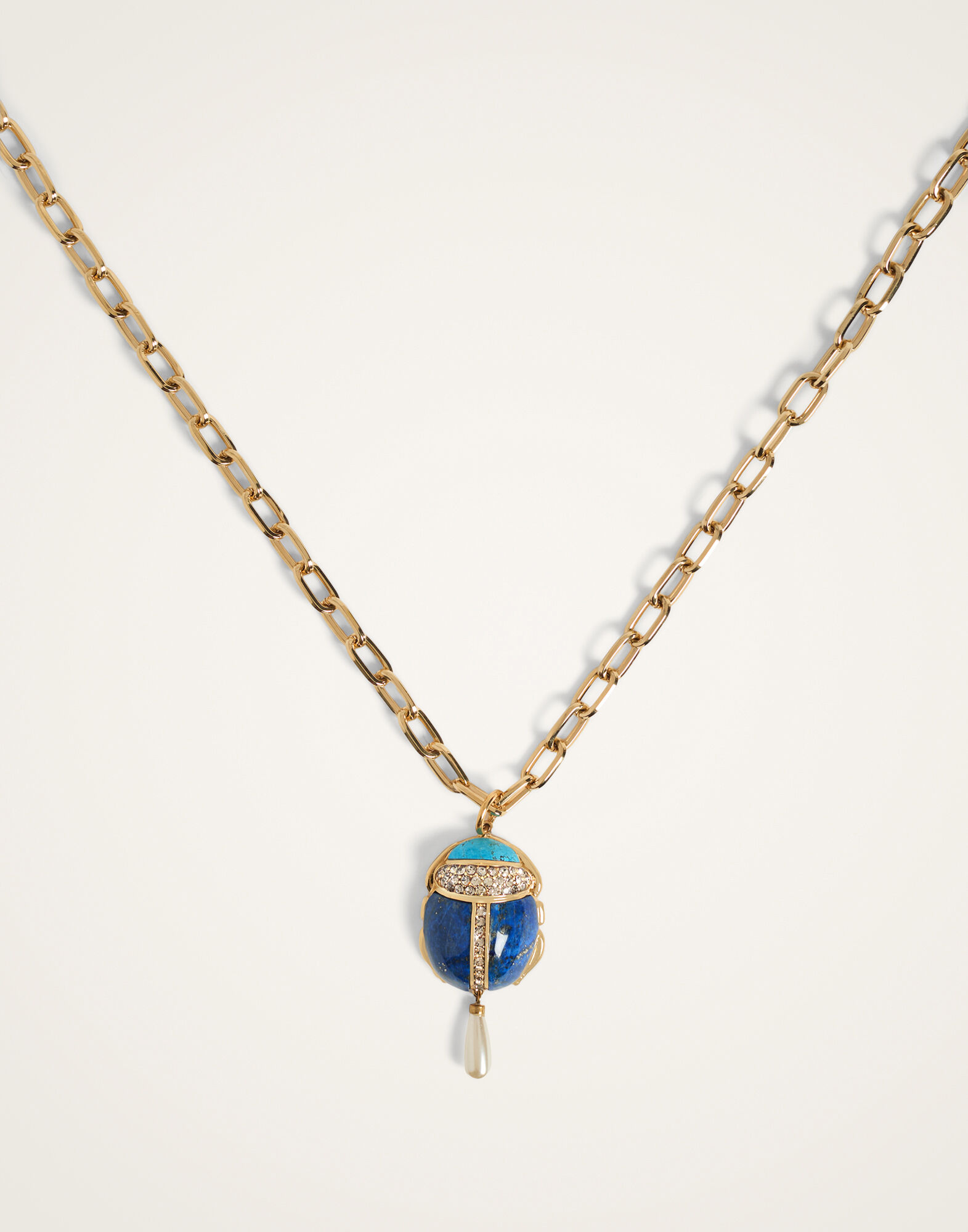 La DoubleJ Talismania Necklace 24K Gold Plate & Lapis lazuli NEC0054BRA003LAP01YE05