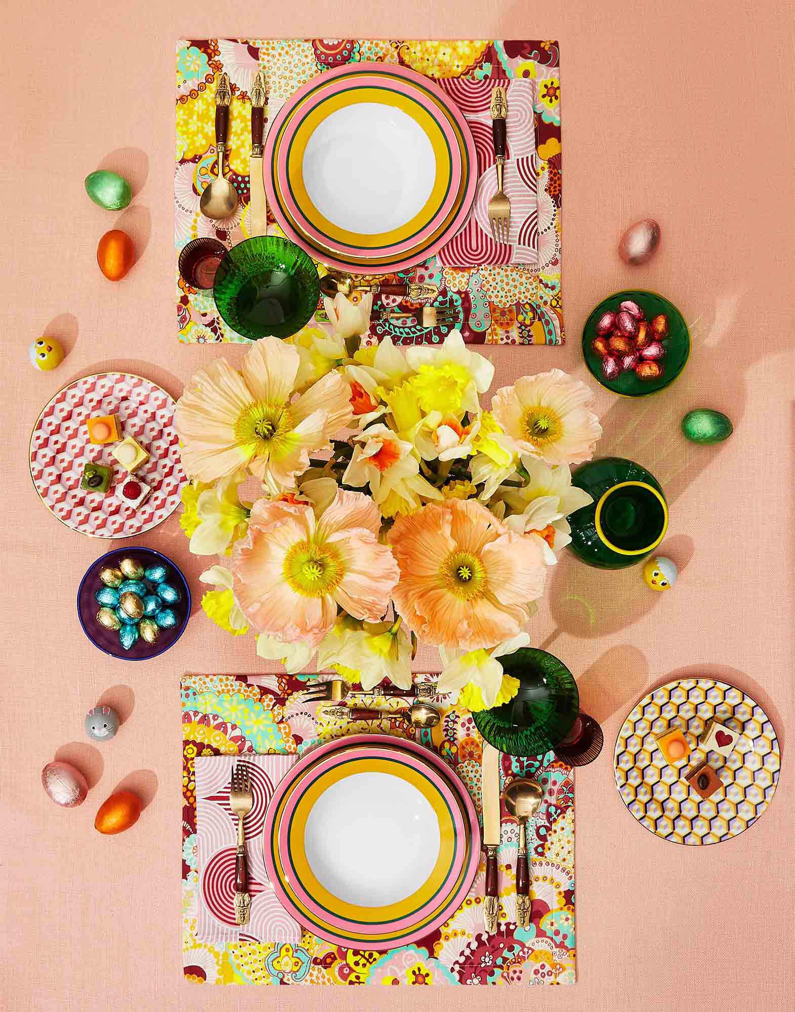 La DoubleJ Placemat Set Of 2 Holi TBM0001LIN001HOL0002