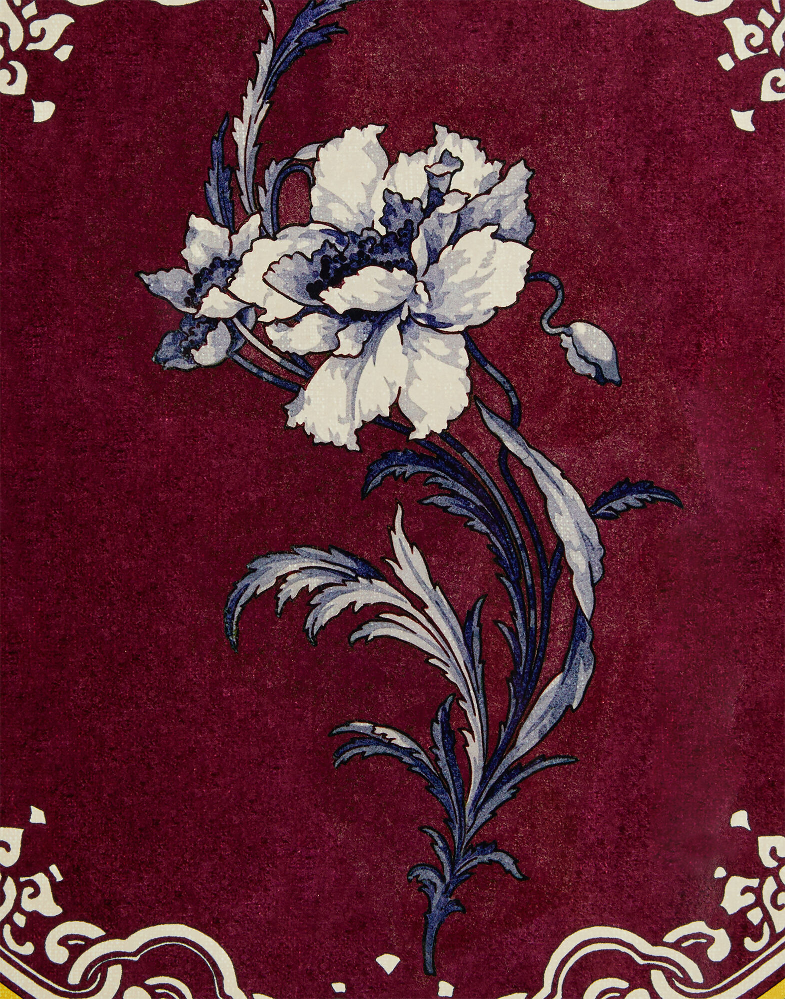 La DoubleJ Disk Placemats Set Of 2 Nymph Bloom Bordeaux PMT0032CRK001NYB01RE02