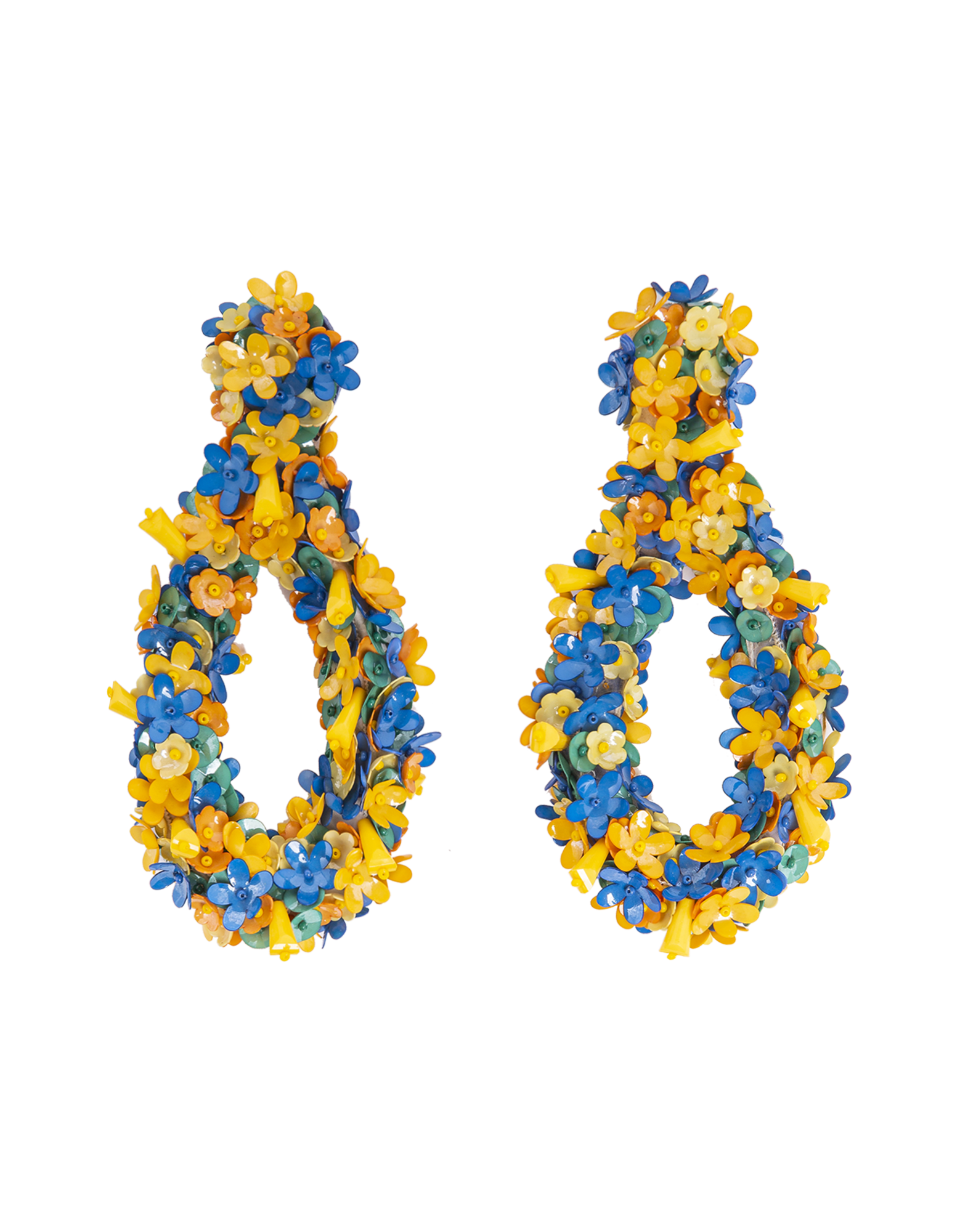 La DoubleJ Confetti Hoop Earrings Solid Yellow EAR0033PLS001SOLIDYE02