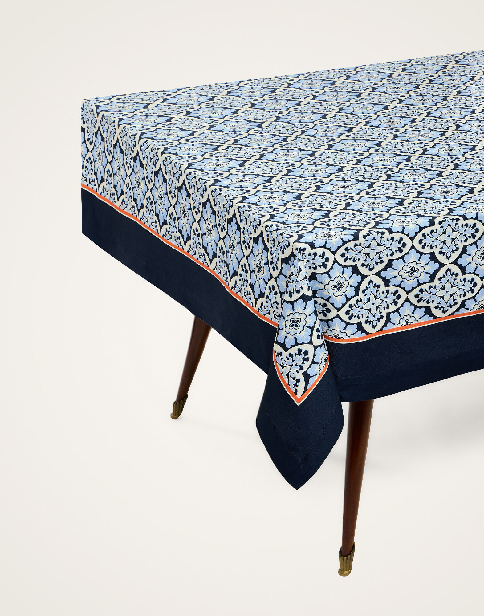 La DoubleJ Large Tablecloth Palazzo Blue TBC0018COT073PAL01BU03