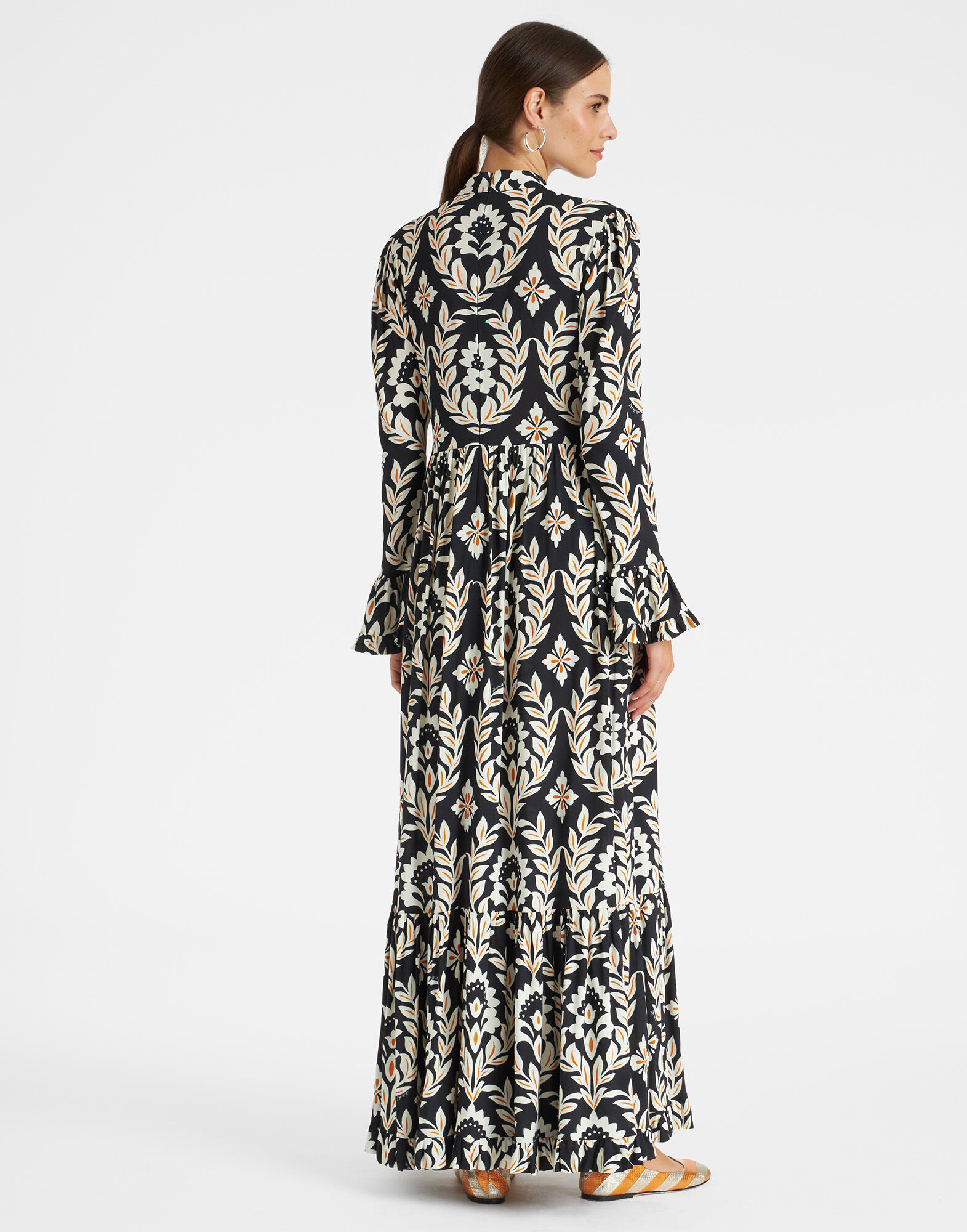 La DoubleJ Visconti Dress Ghirlanda Black DRE0041VIS001GHI01BL01