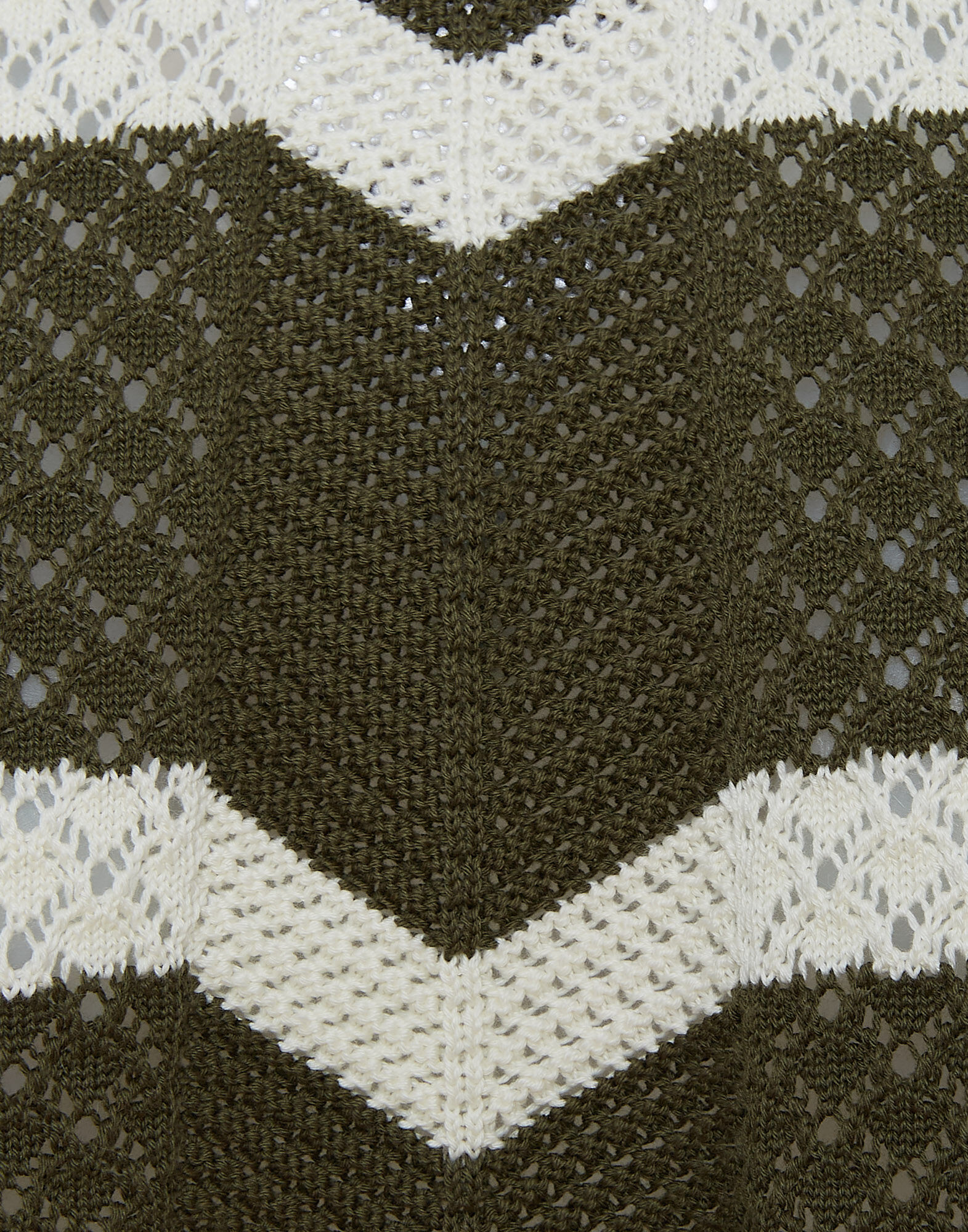 La DoubleJ Chevron Crop Sweater Solid Camouflage PUL0146KNI084VA254GR08