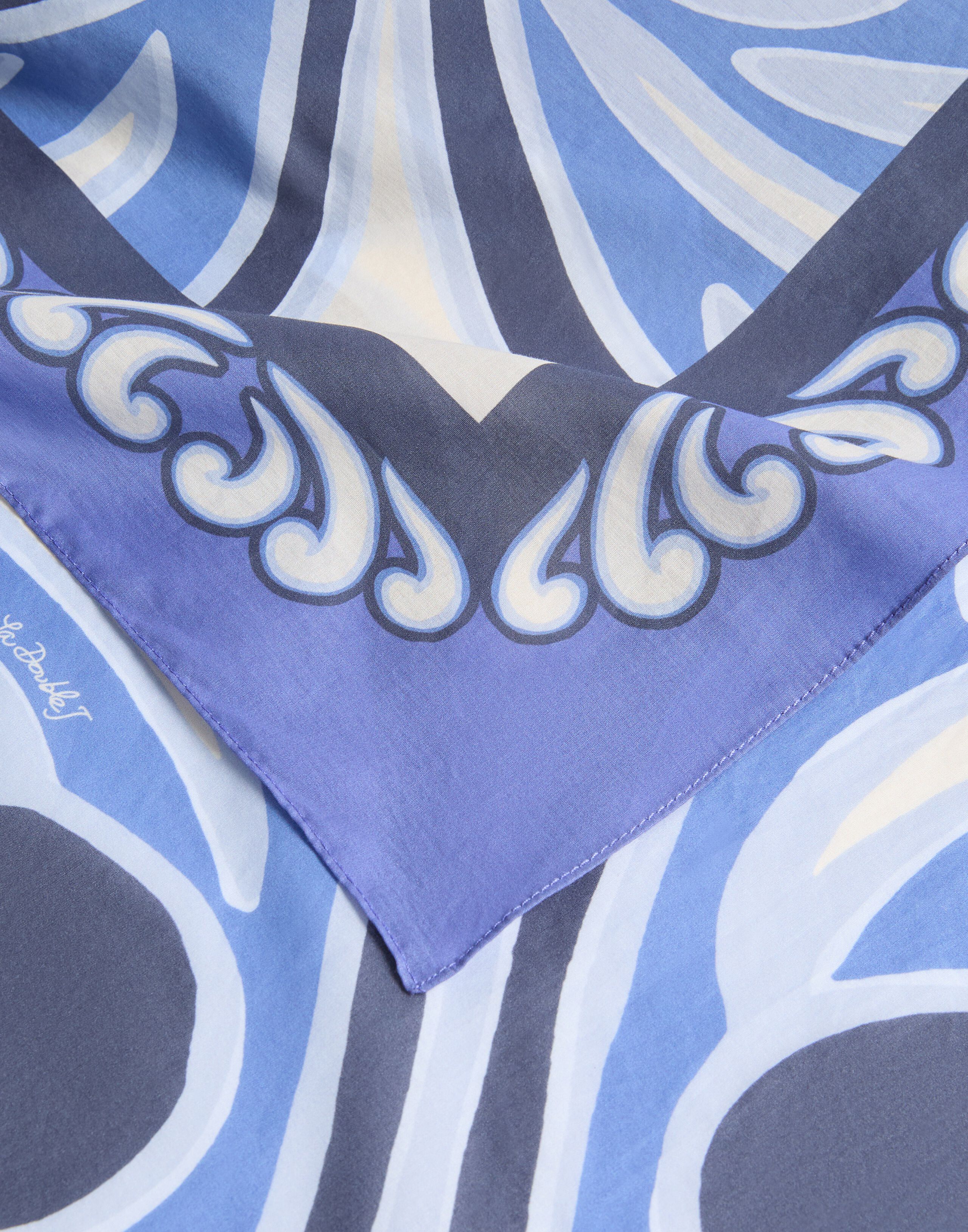 La DoubleJ Pareo Cocoon Plac&eacute;e Blue SCA0051COT003COC02BU03