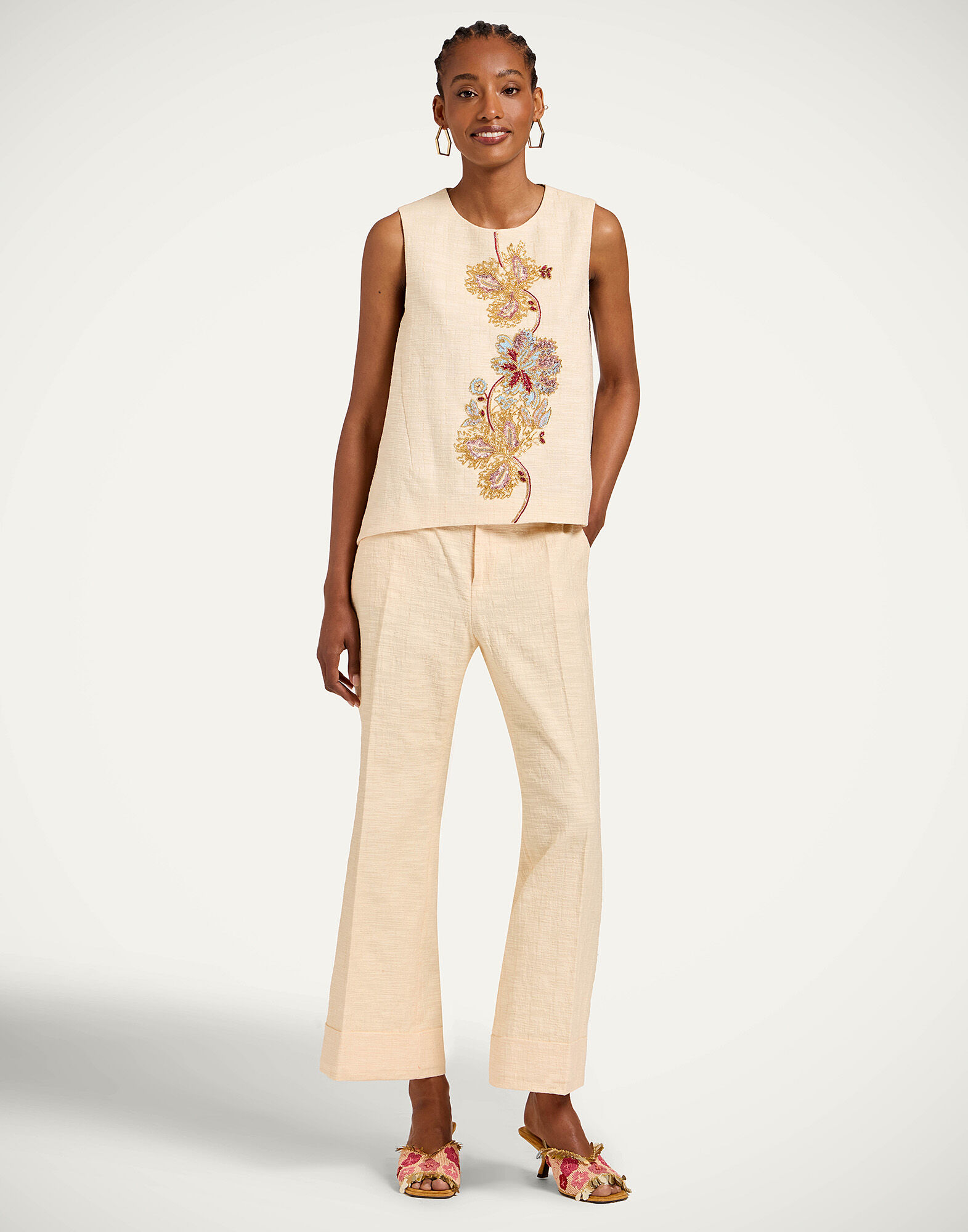 La DoubleJ La Scala Top Solid Ivory TOP0215COT005SOLIDWH04
