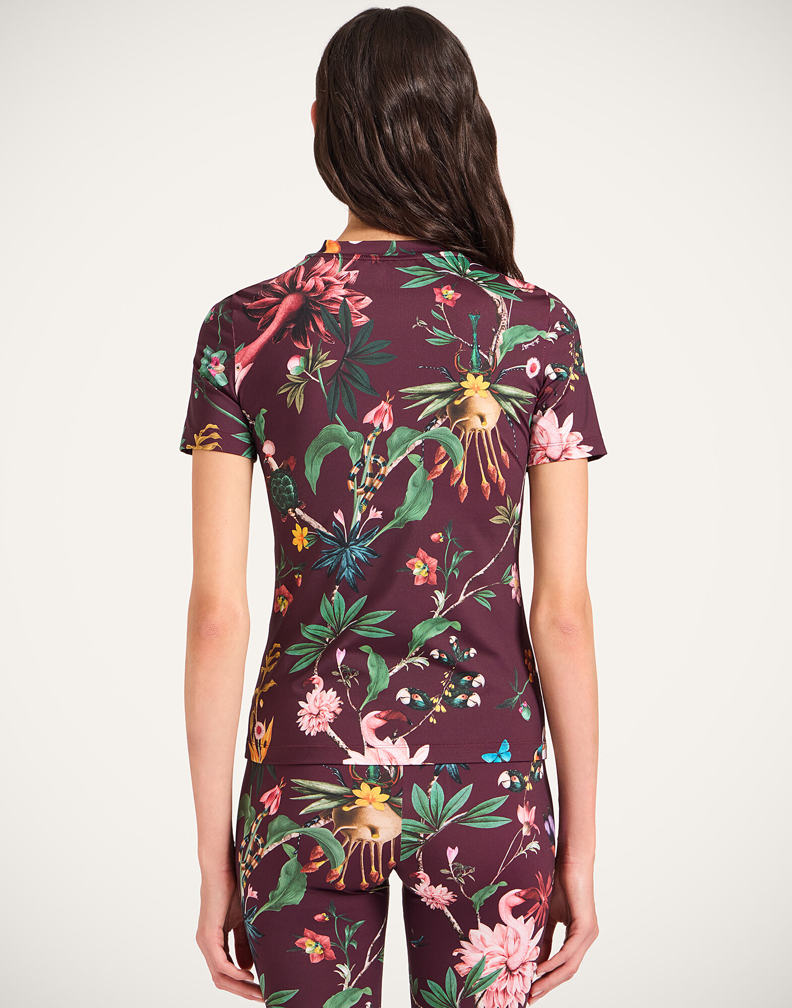 La DoubleJ Jazzercize T-Shirt Zooflora Burgundy TSH0010JER005ZOF02RE02