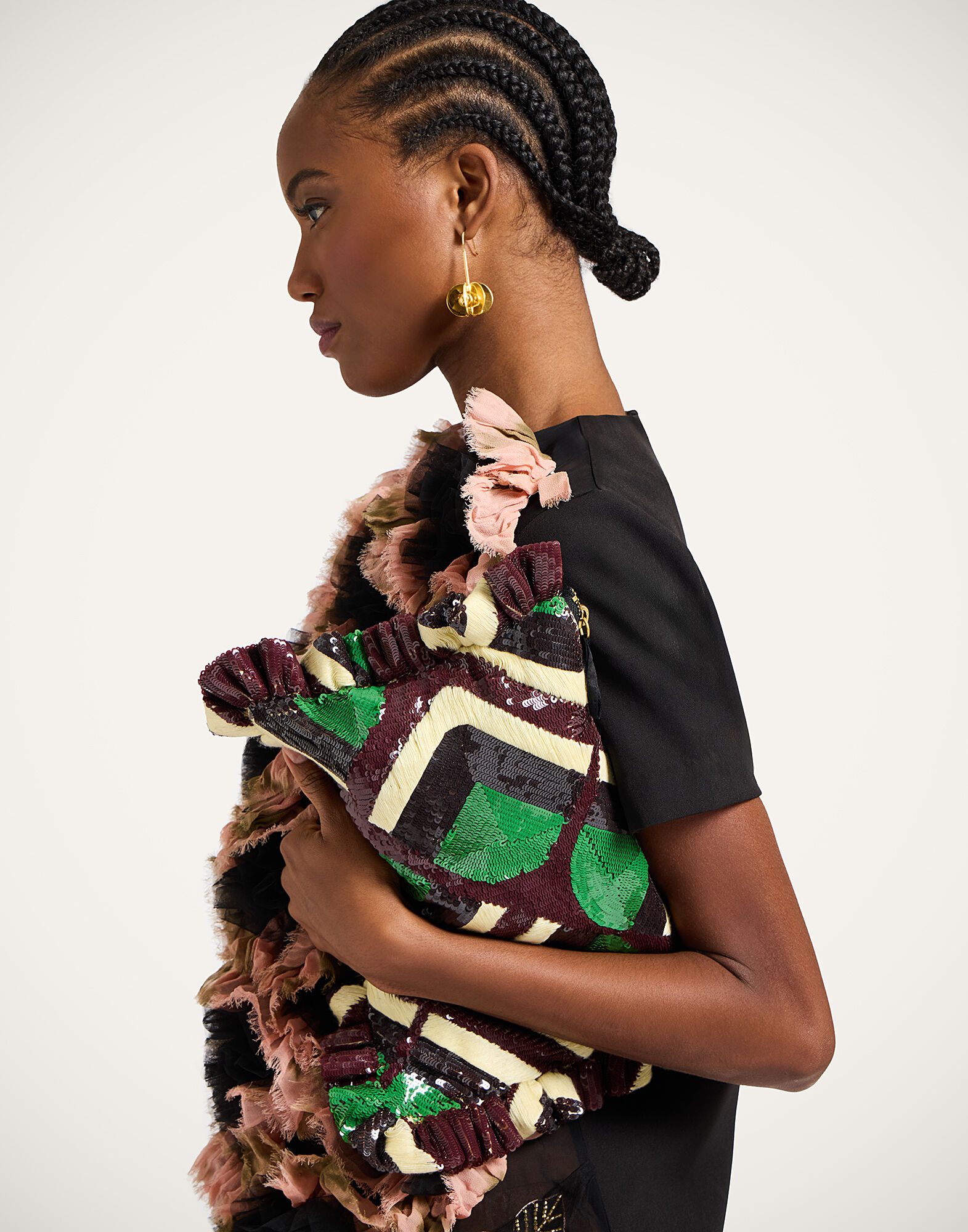 La DoubleJ Hand Pochette Domino Military Green BAG0081PAI017DOM07GR12