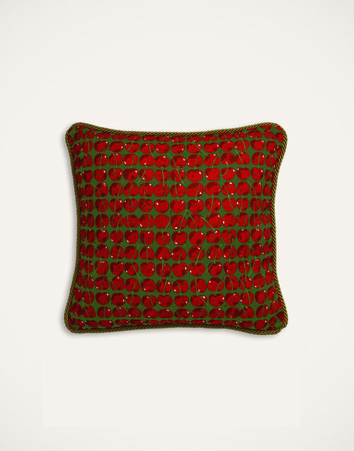 La DoubleJ Cushion (45X45) Cherries Verde CUS0012COT034CHY0004