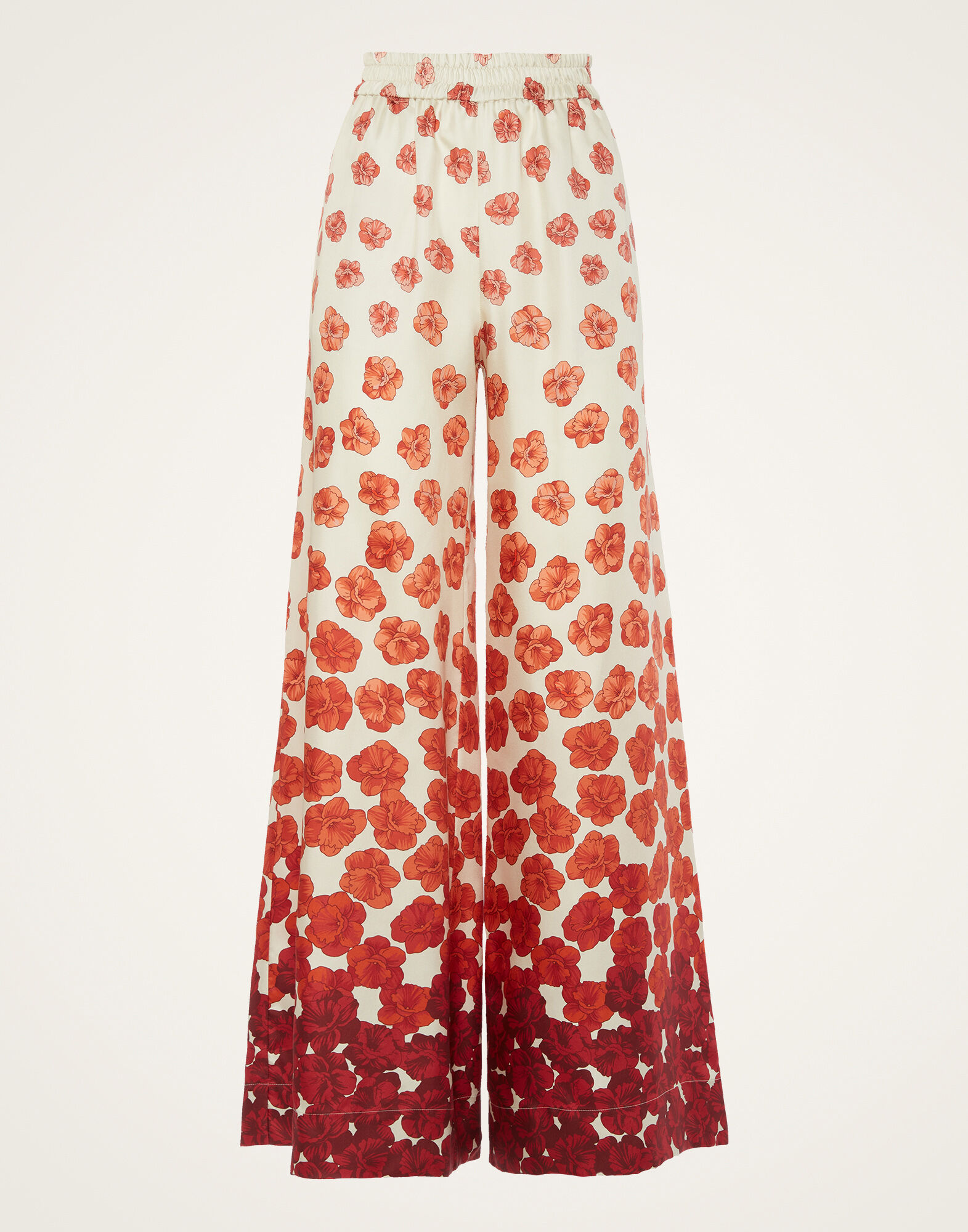 La DoubleJ Palazzo Pants Haze Plac&egrave;e Red TRO0003SIL001HAZ01RE01