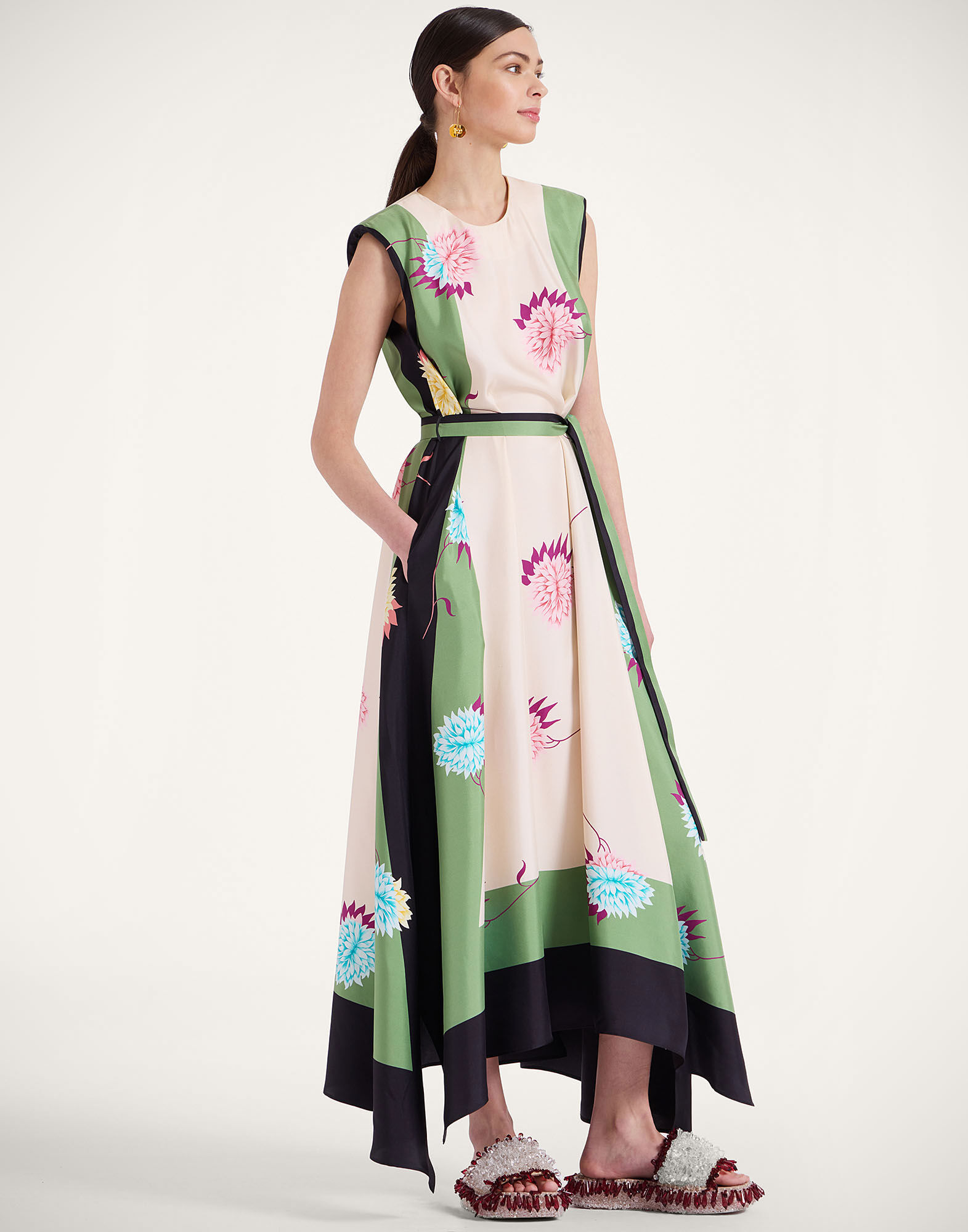 La DoubleJ San Carlo Dress Derby Plac&eacute;e Multicolor DRE0495SIL017DER03MU01