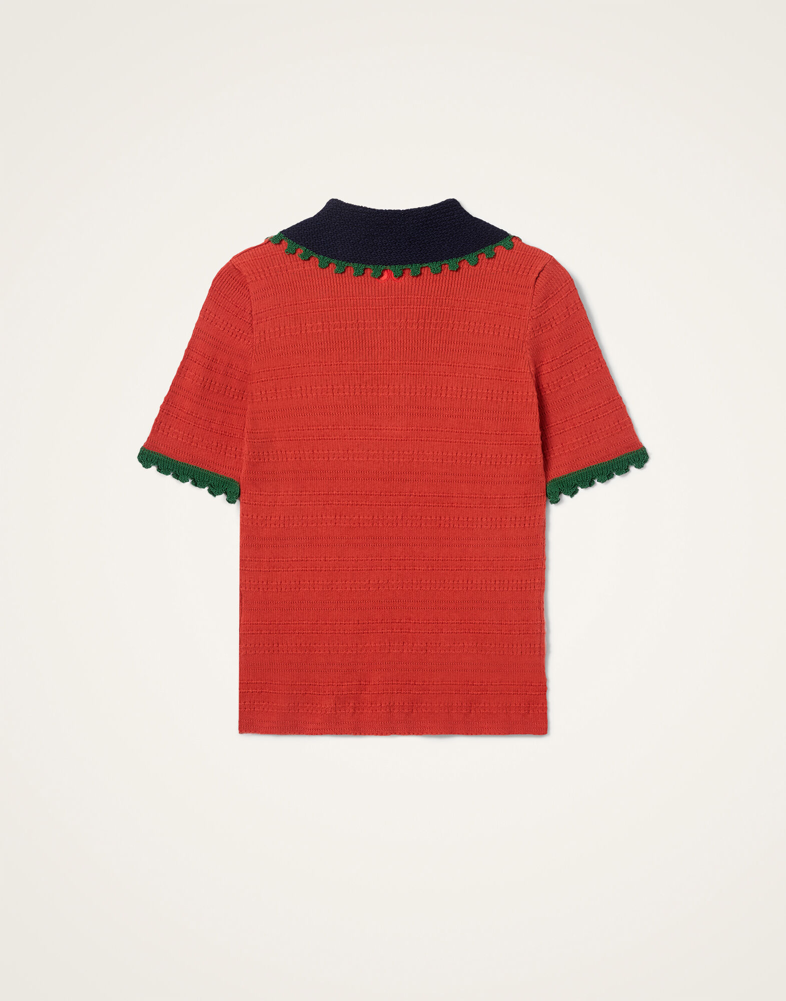 La DoubleJ Picket Polo Top Solid Terra PUL0273KNI154SOLIDBR08