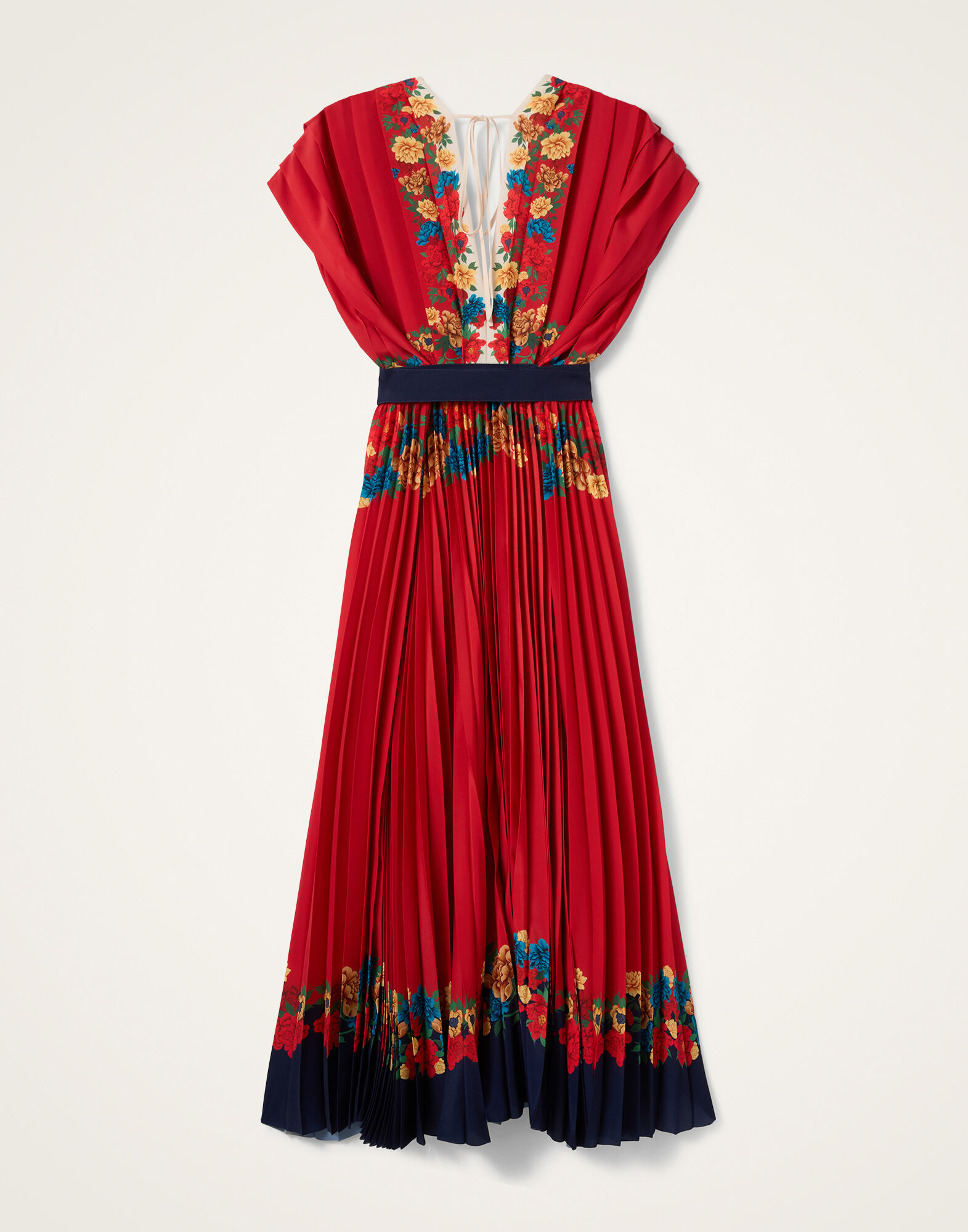 La DoubleJ Accordion Dress Princess Peony Plac&eacute;e Red DRE0991CHF007PPE02RE01