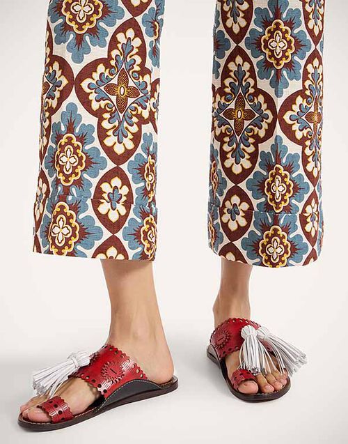 La DoubleJ Sandy Slides Solid Red SHO0110LEA014SOLIDRE01