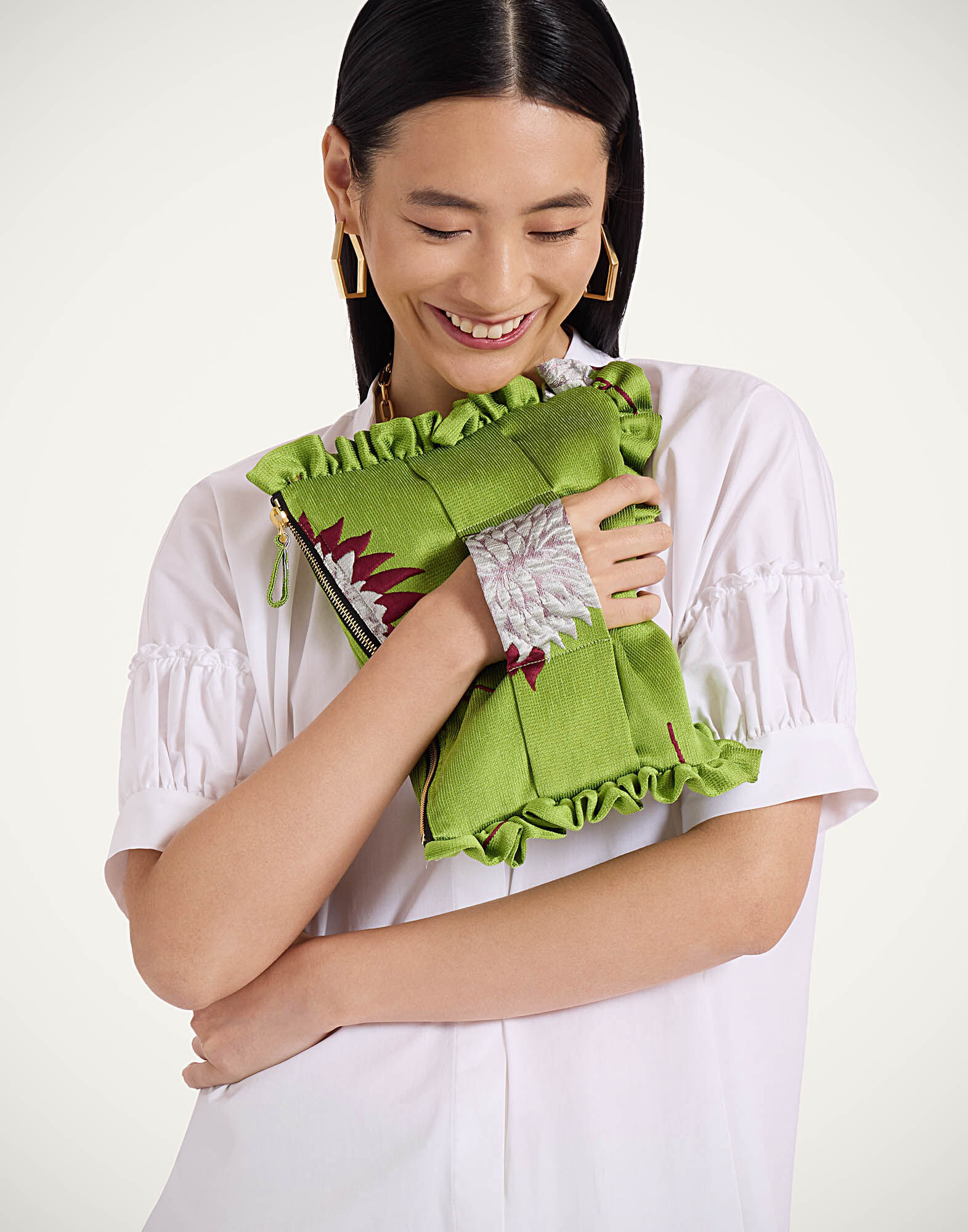 La DoubleJ Hand Pochette Derby Lime BAG0059JCQ108DER02GR09