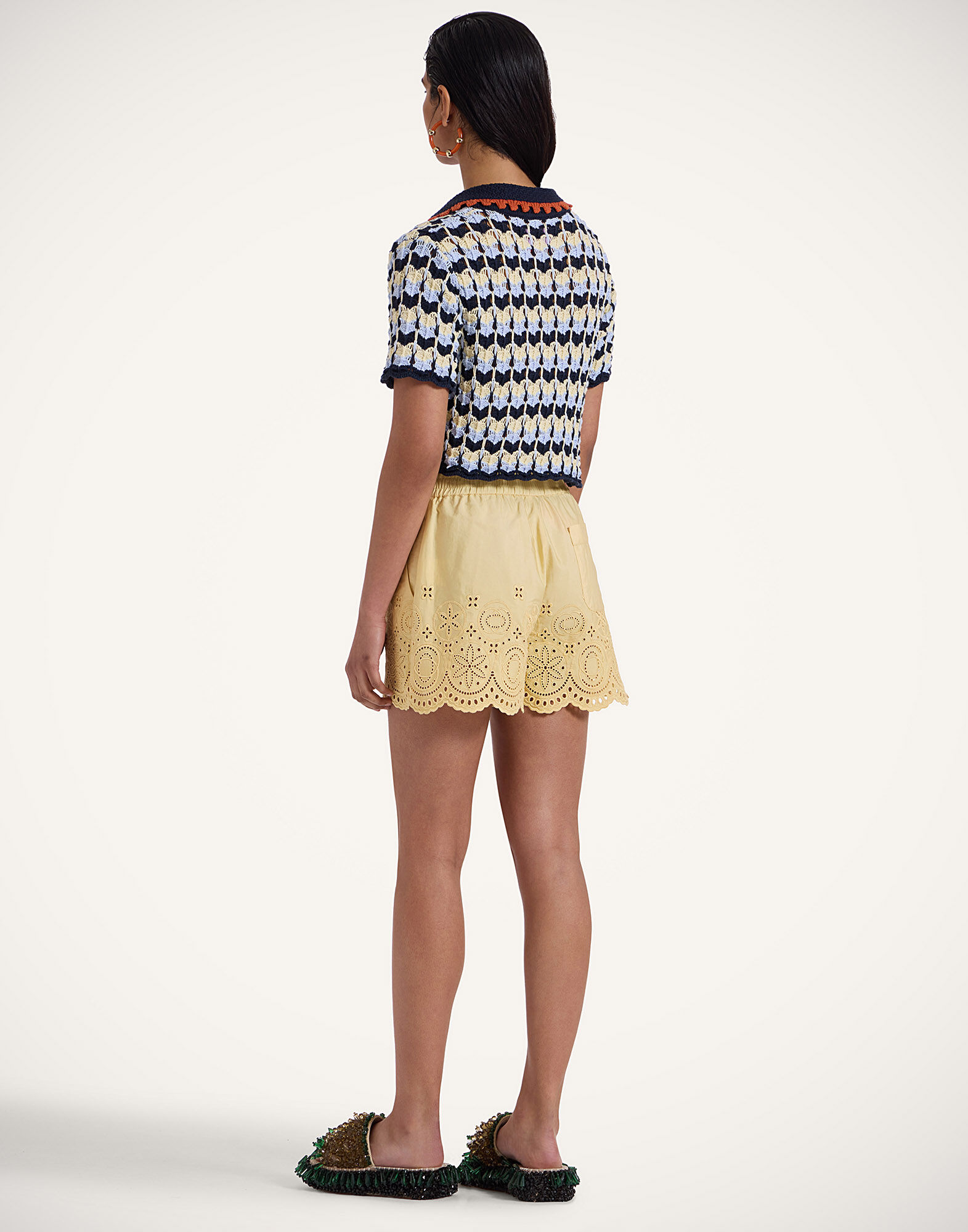 La DoubleJ Pull-Up Shorts Eclipse Light Yellow TRO0161SAN005ECL03YE01