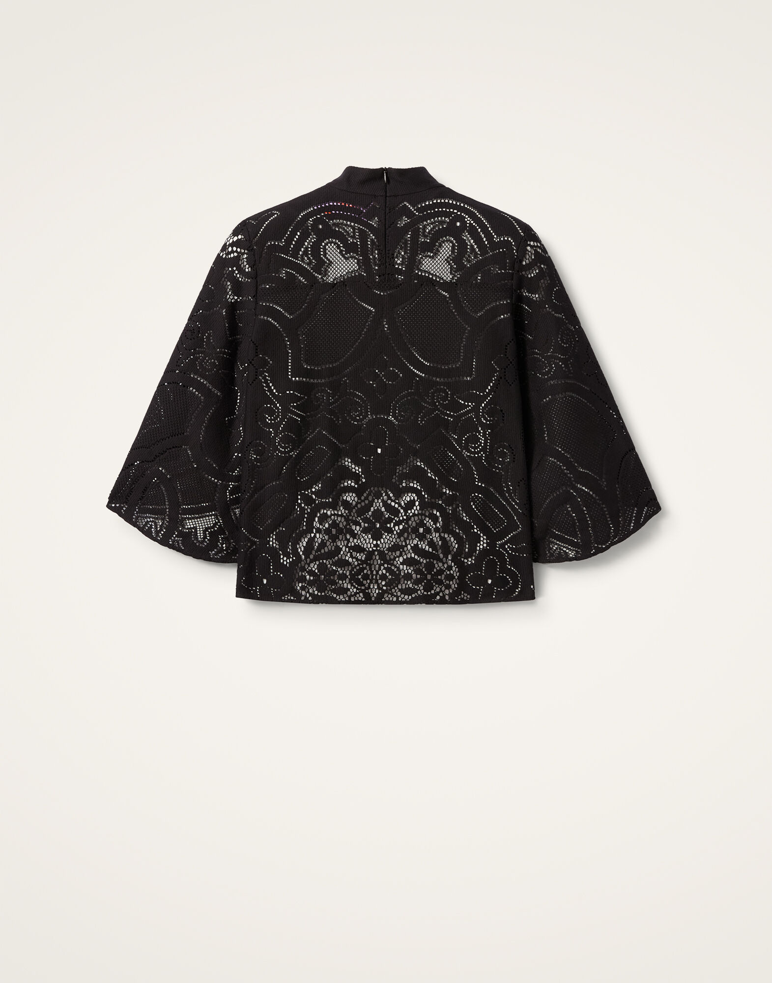 La DoubleJ Lacey Make An Exit Top Solid Black TOP0108EMB064SOLIDBL01