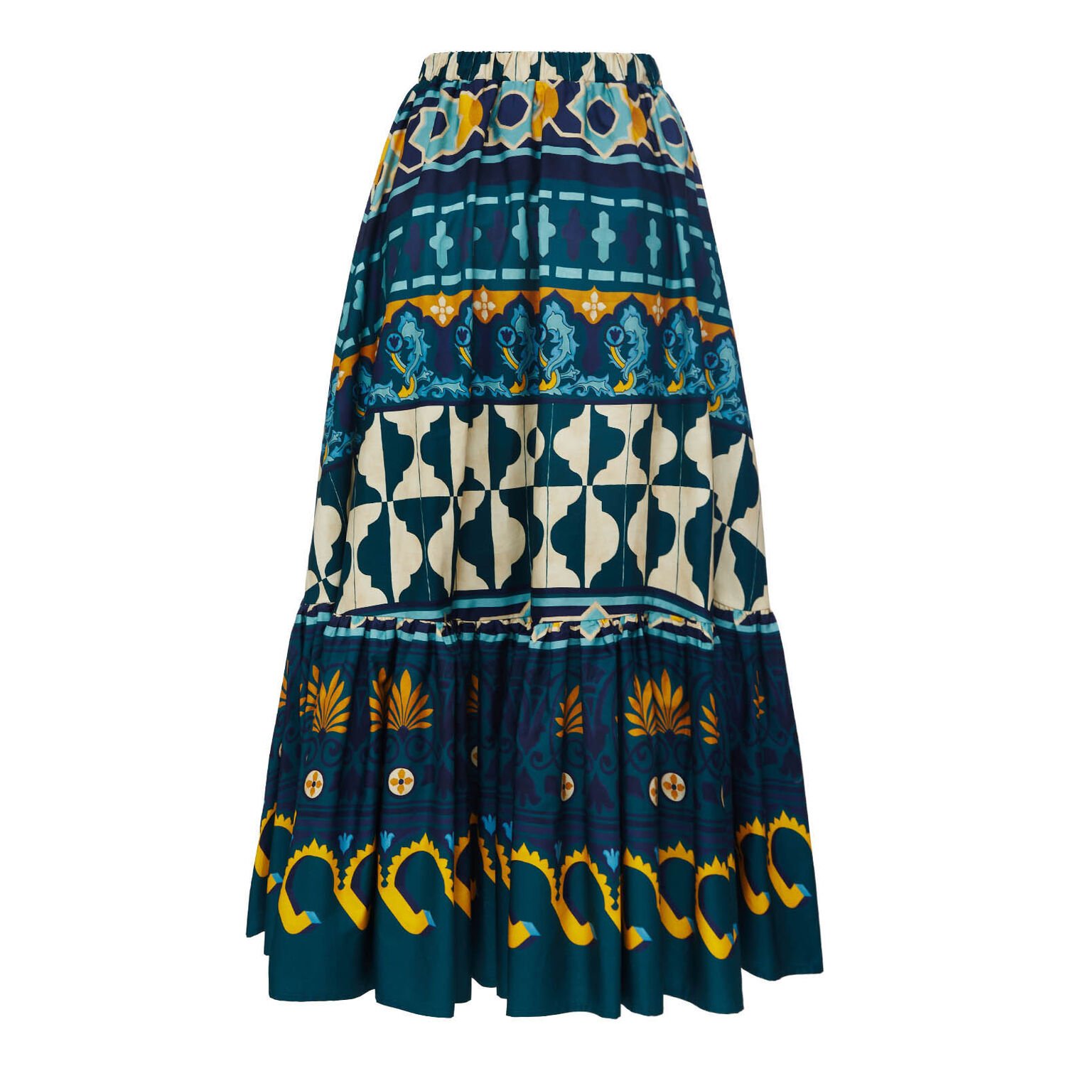 Shop La Doublej Sunset Skirt In Casareale Emerald