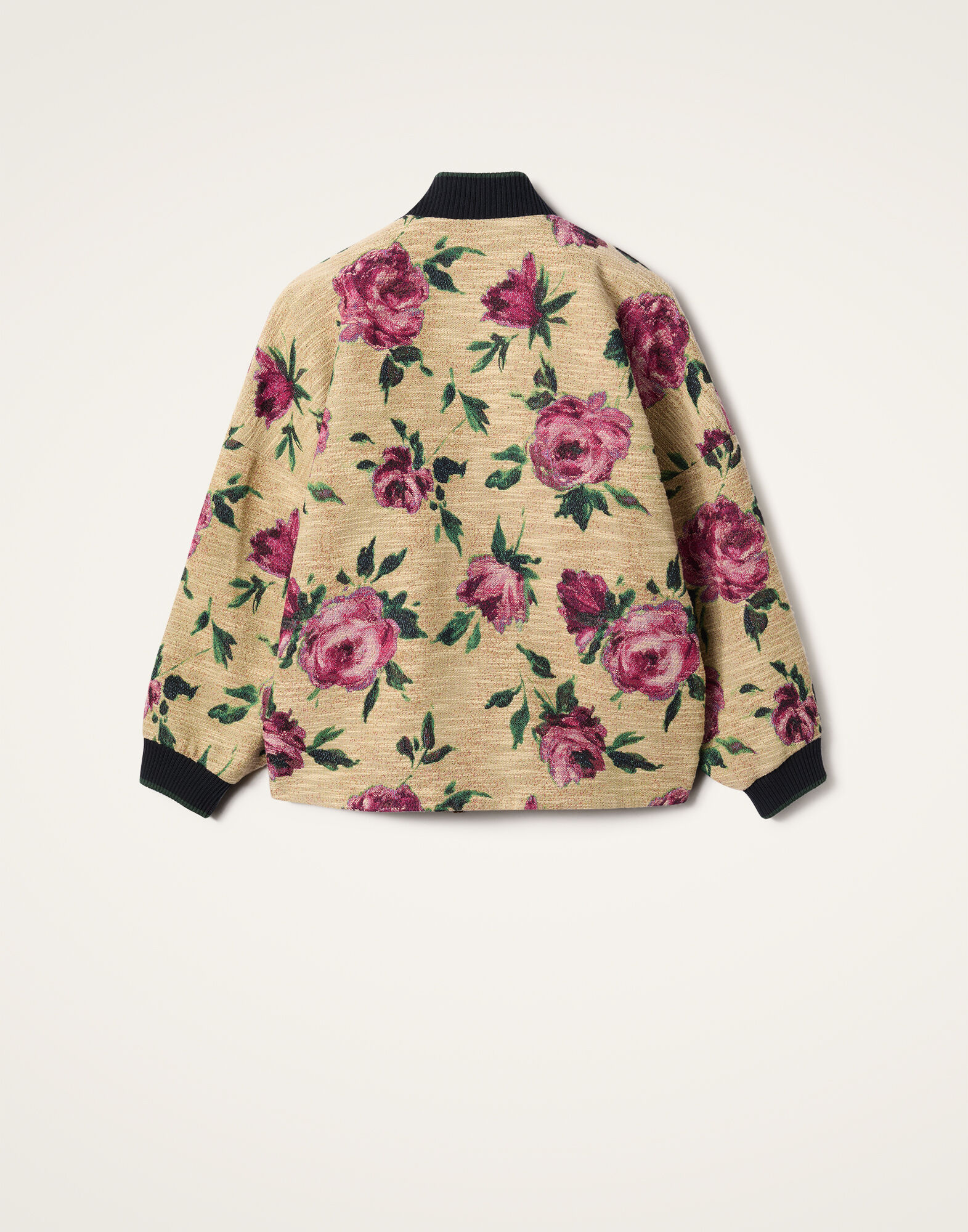 La DoubleJ Brooklyn Bomber Roses Light Beige JAC0128COT069ROS06BR01