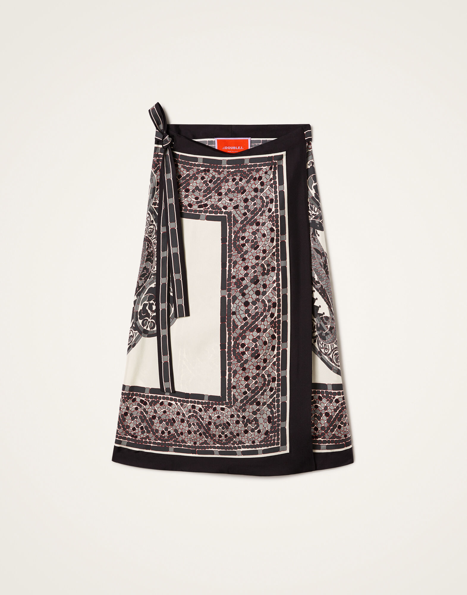 La DoubleJ Pareo Midi Skirt Cobra Plac&eacute;e Grey SKI0142SIL006COB01GY02