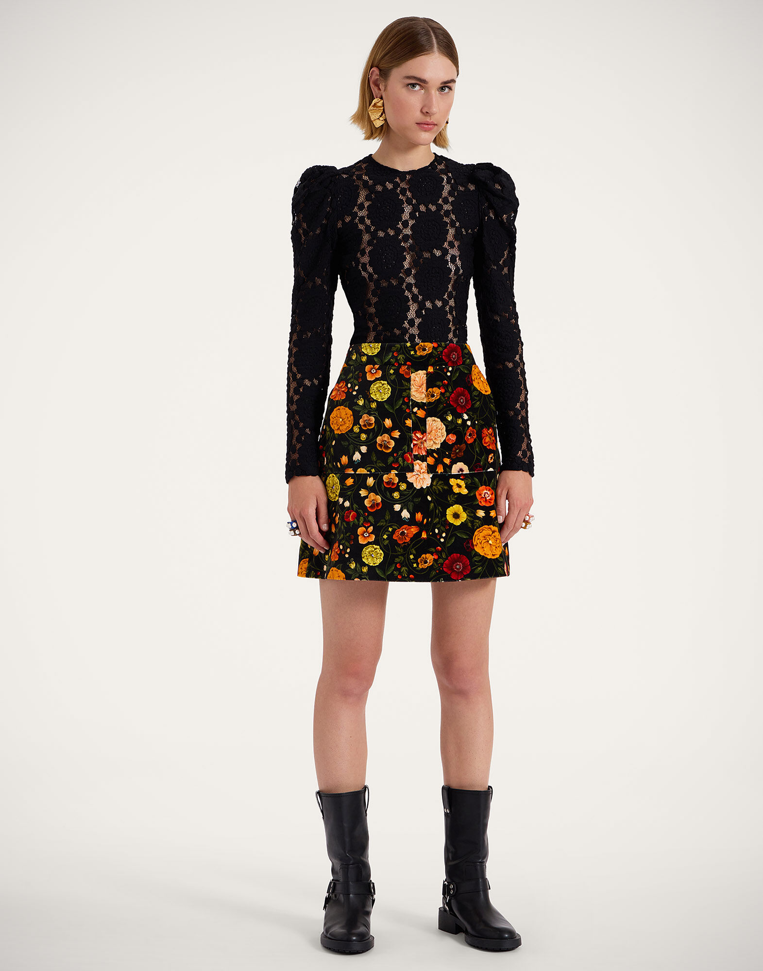 La DoubleJ Short Skirt Botticelli Black SKI0027VEL001CEL01BL01