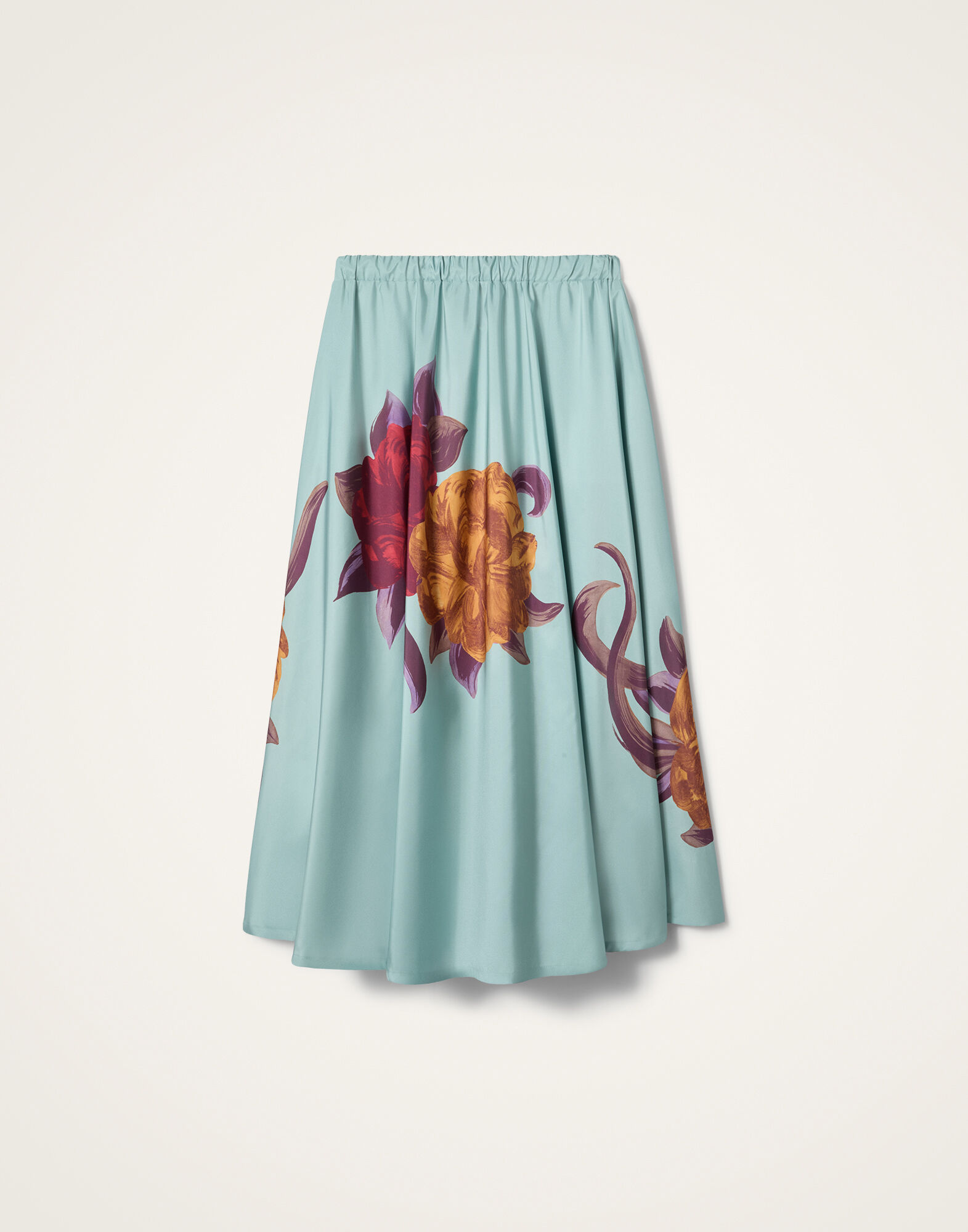 La DoubleJ Drawstring Skirt Peony Plac&eacute;e Light Blue SKI0106FAI004PEO06BU01