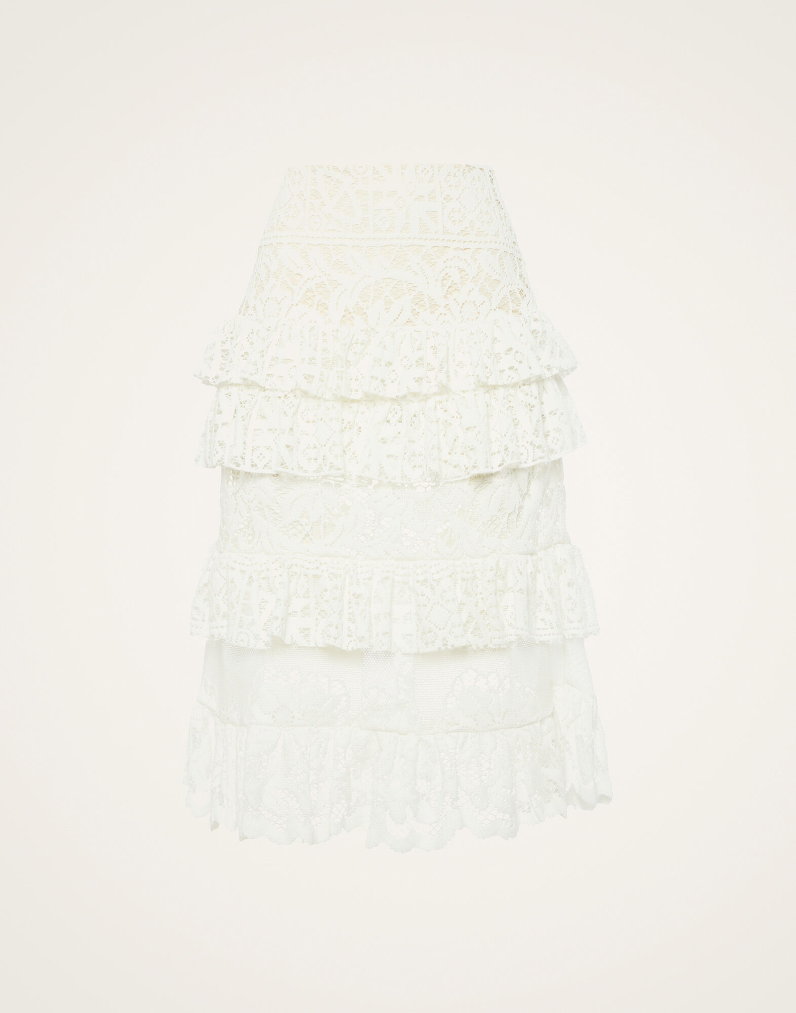 La DoubleJ Footloose Lacey Skirt White SKI0104EMB028SOLIDWH01