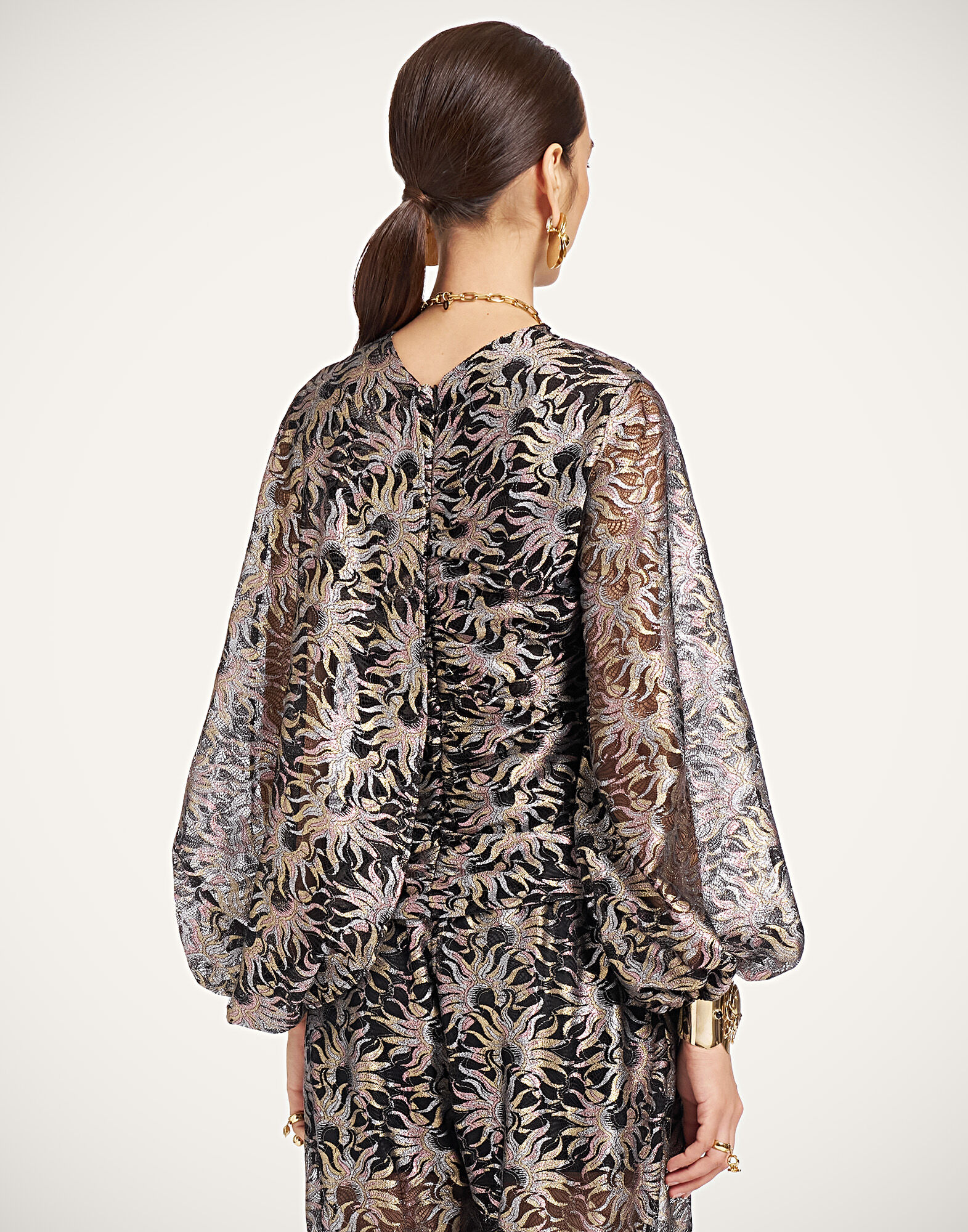 La DoubleJ Brigid Top Sun Black TOP0228LAC015SUN03BL01