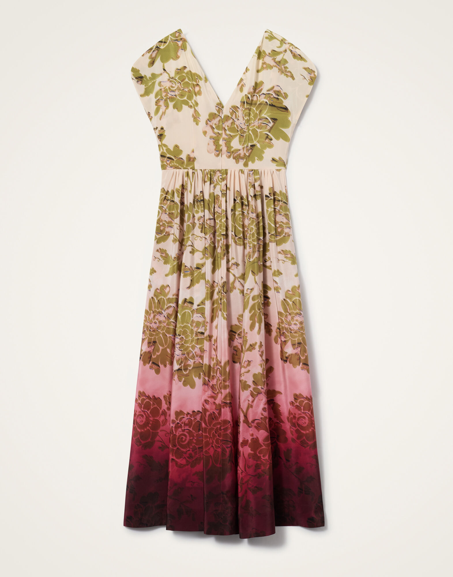 La DoubleJ Waldorf Dress Oasis Ombr&eacute; Plac&eacute;e Geen & Red DRE1103CRE001OAO02GR02