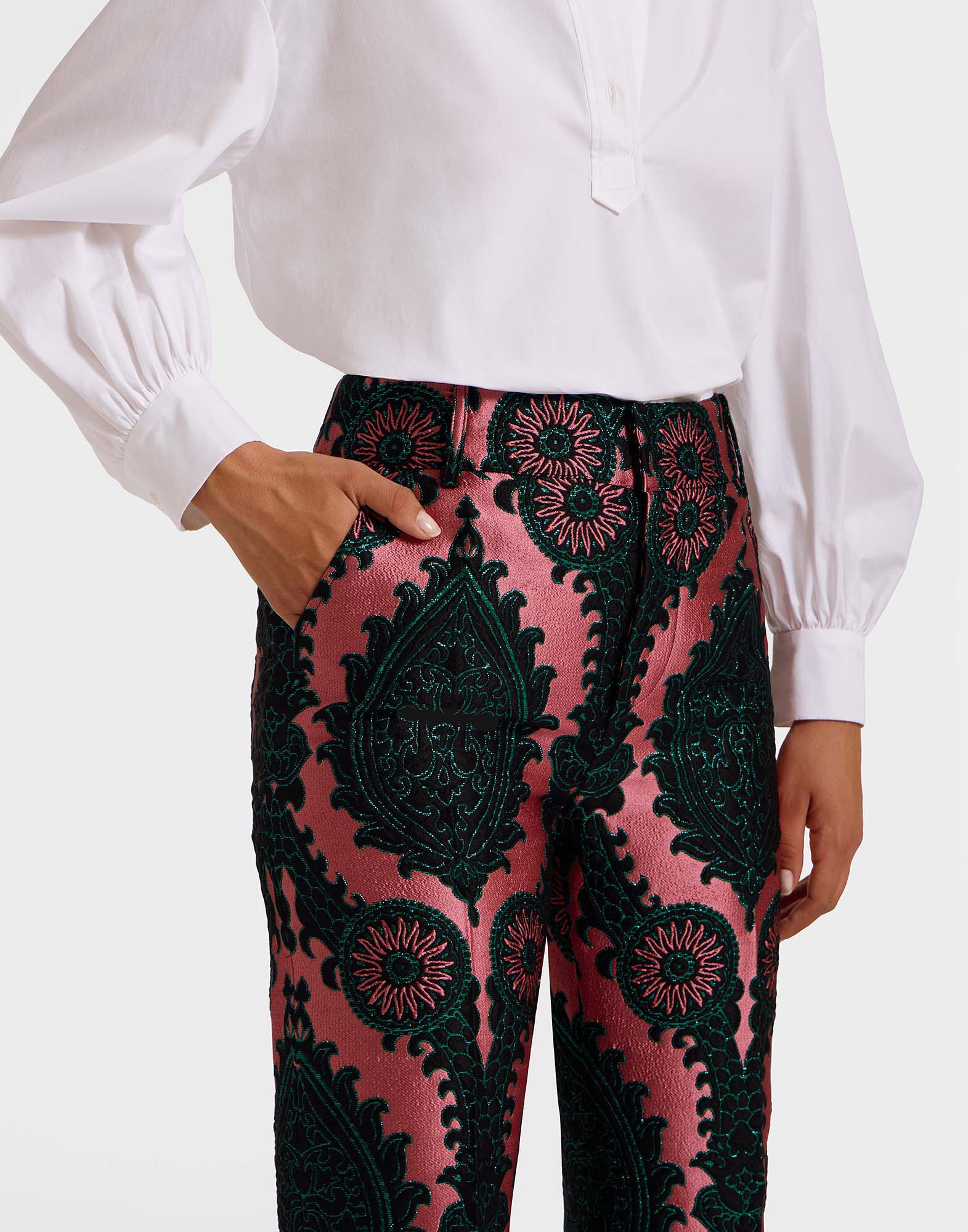 La DoubleJ Hendrix Pants Oltrarno Pink TRO0014JCQ084OLT01PI01