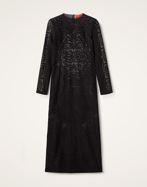 La DoubleJ Lacey Swing Dress Solid Black DRE0418EMB064SOLIDBL01