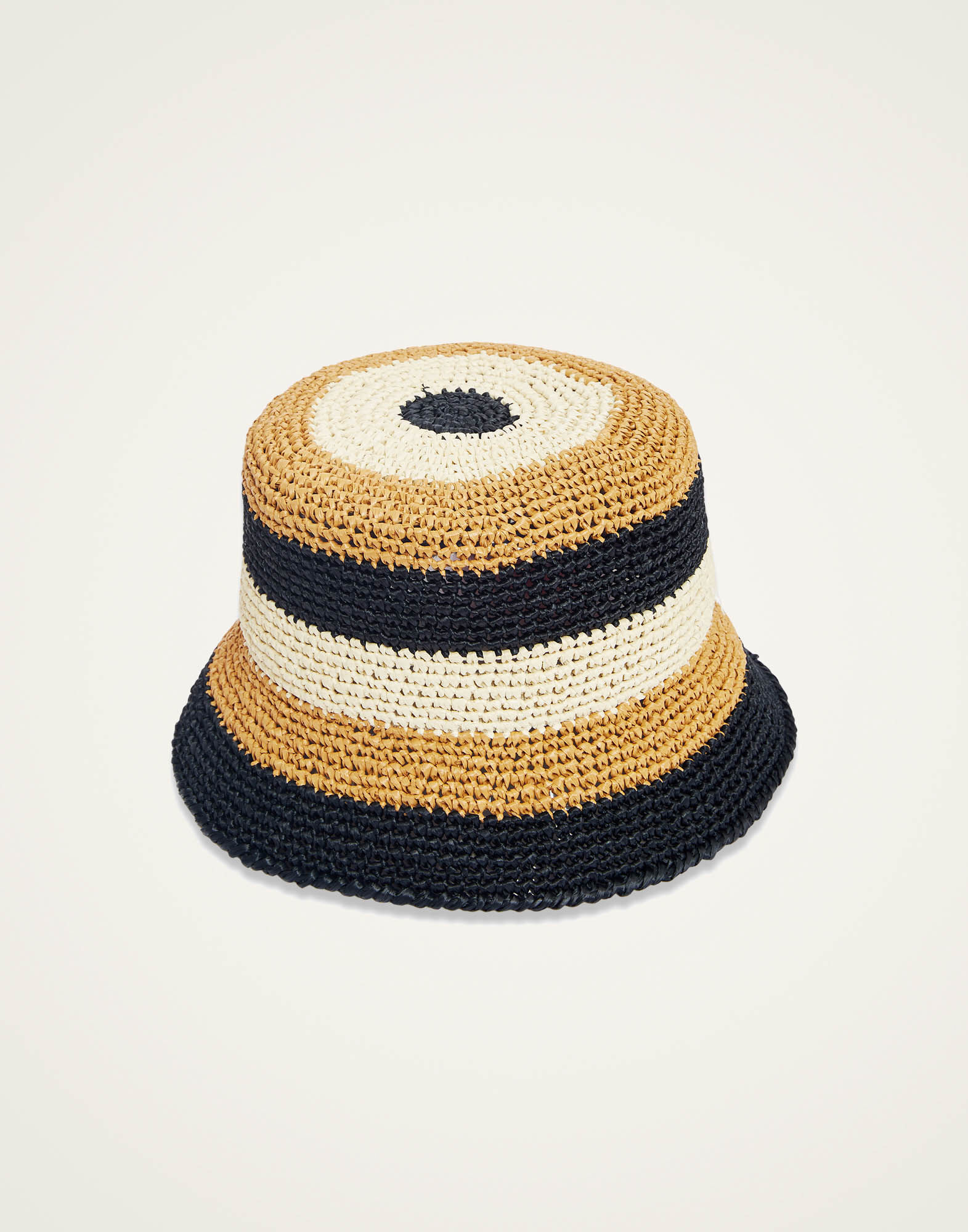 La DoubleJ Bucket Hat Color Block Light Beige HAT0015RAF003CLB14BR01