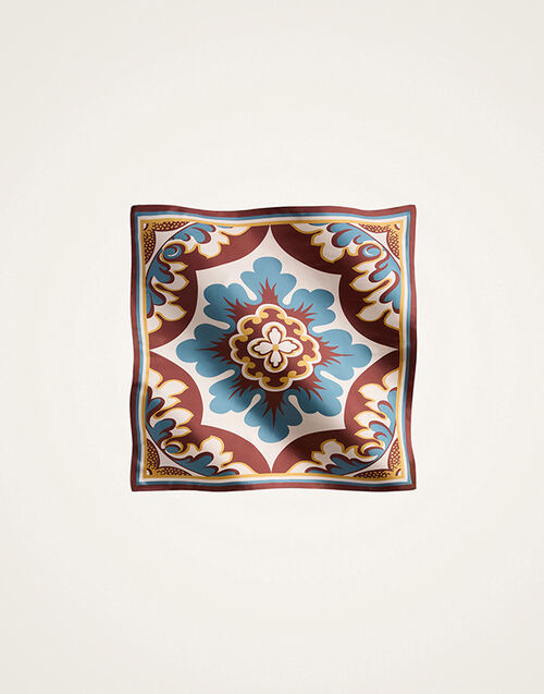 La DoubleJ Foulard 90 Palazzo Placée Chocolate SCA0067SIL006PAL08BR07