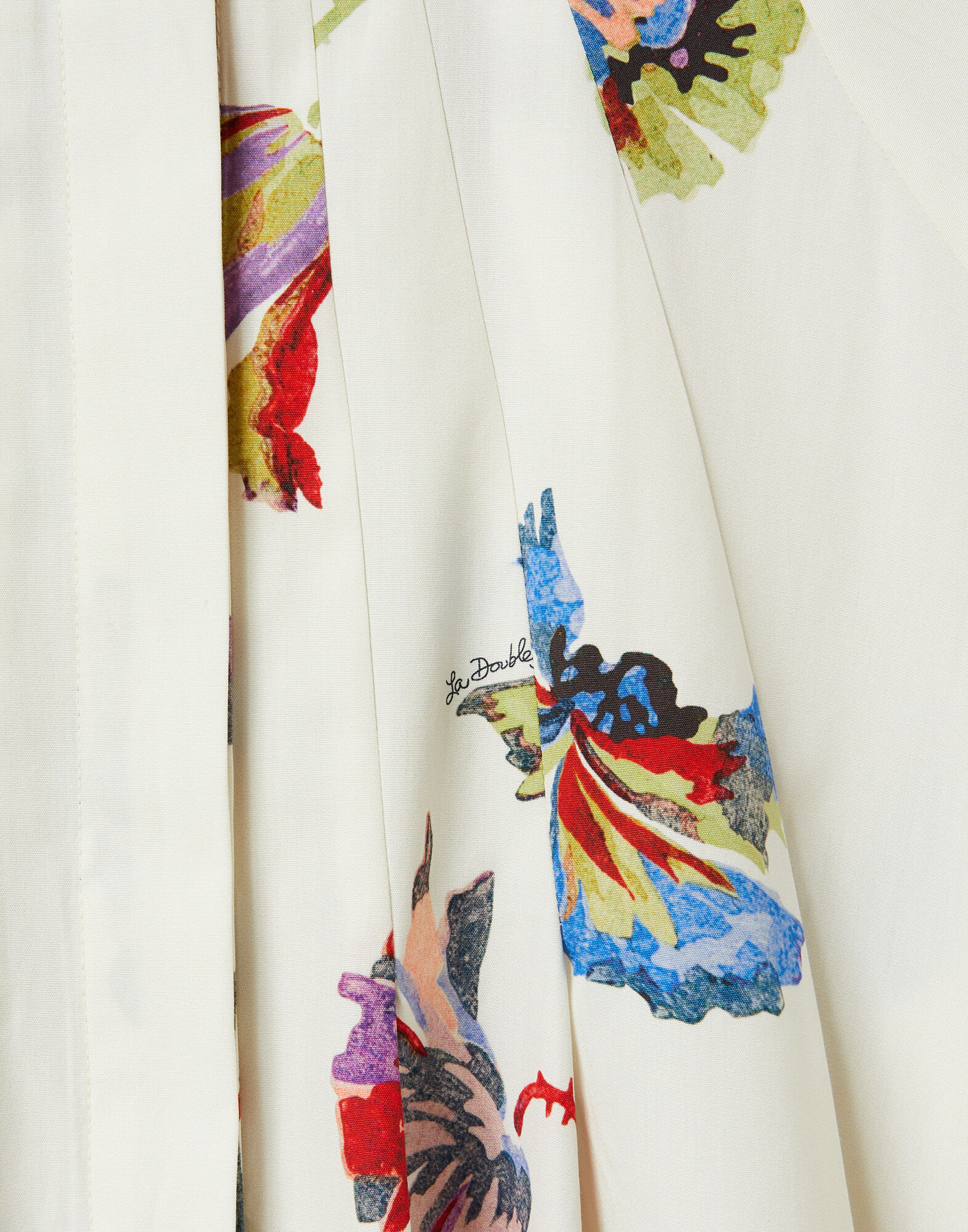 La DoubleJ Sunburst Dress Infiorata White DRE0471COT039INF01WH01